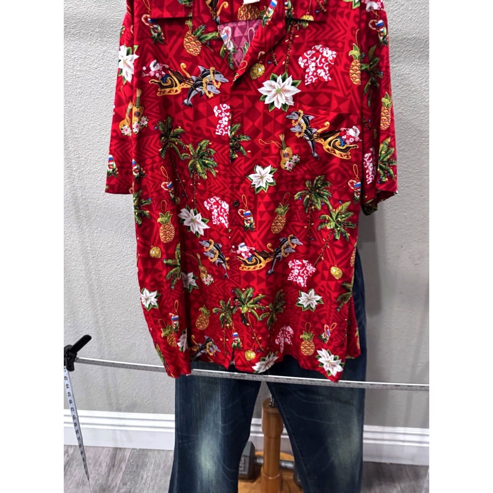 Vintage Bishop Street Hawaiian Santa Claus Christmas BUTTON UP SHIRT Large L Mens Size US L / EU 52-54 / 3 - 4 Thumbnail