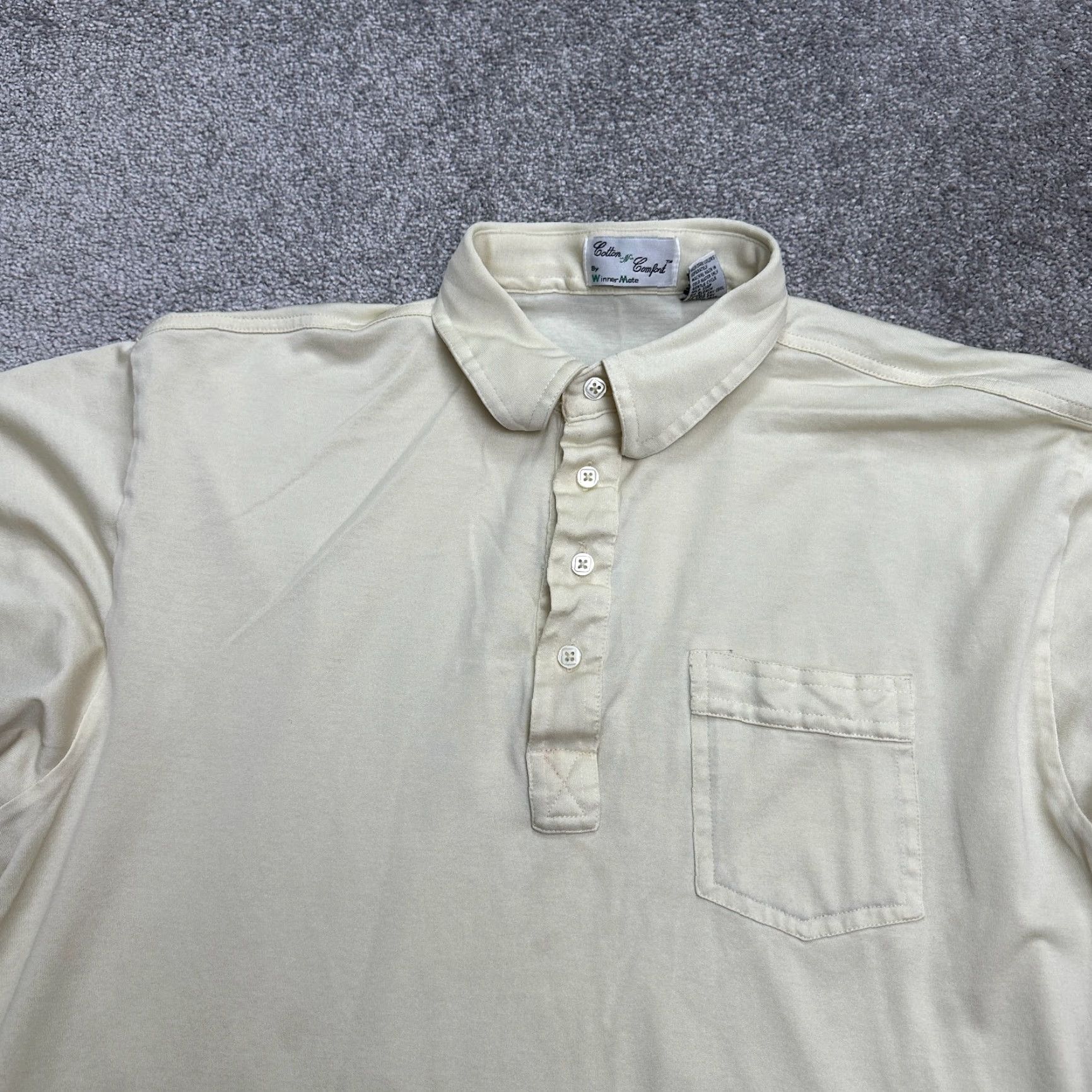 Vintage VINTAGE Winner Mate Cotton & Comfort Polo Shirt Mens L Yellow Casual Top Size US L / EU 52-54 / 3 - 3 Thumbnail