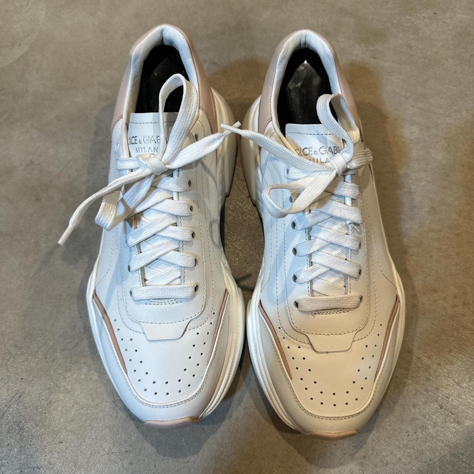 Dolce & Gabbana Dolce & Gabbana Daymaster White & Pink Designer Sneakers Size US 10 / EU 43 - 5 Thumbnail