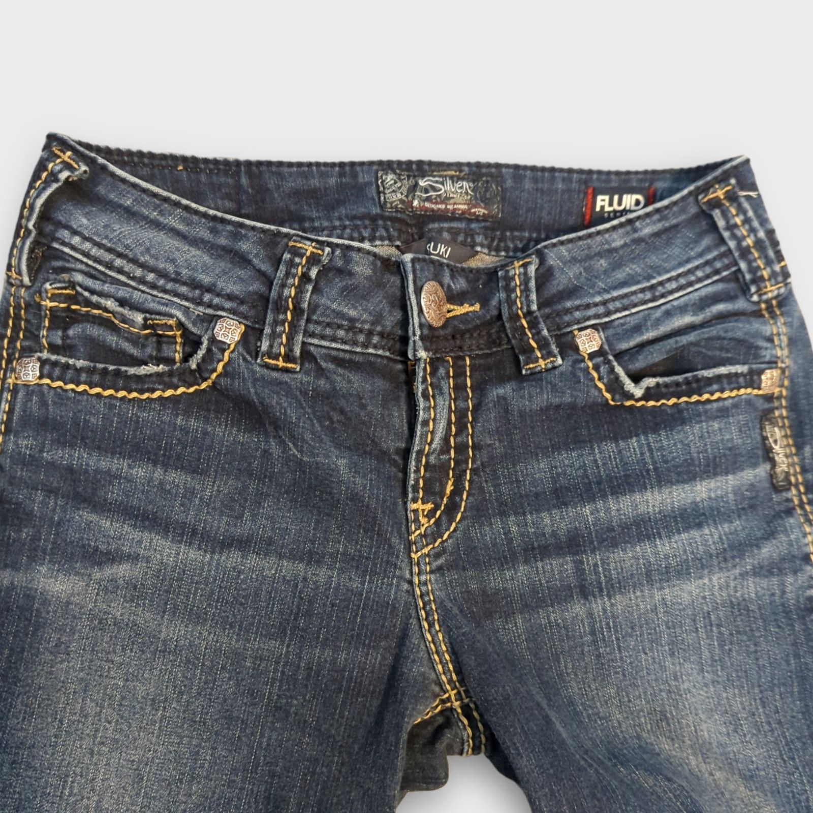 Other SILVER Suki Fluid Denim Boot Cut Jeans W26 Size 26" / US 2 / IT 38 - 4 Thumbnail