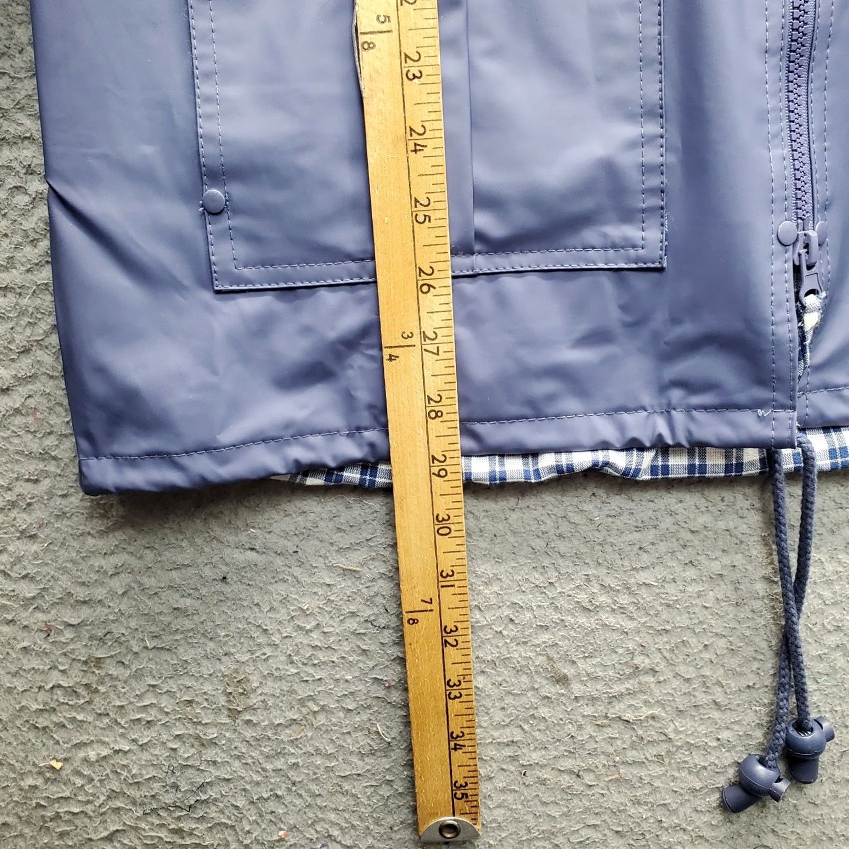 Vintage Rain-Shine Hooded Jacket Womens M Blue Plaid Lined Thermal Full Zip Shirt Womens M Blue Plaid Thermal Full Zip Size M / US 6-8 / IT 42-44 - 3 Thumbnail