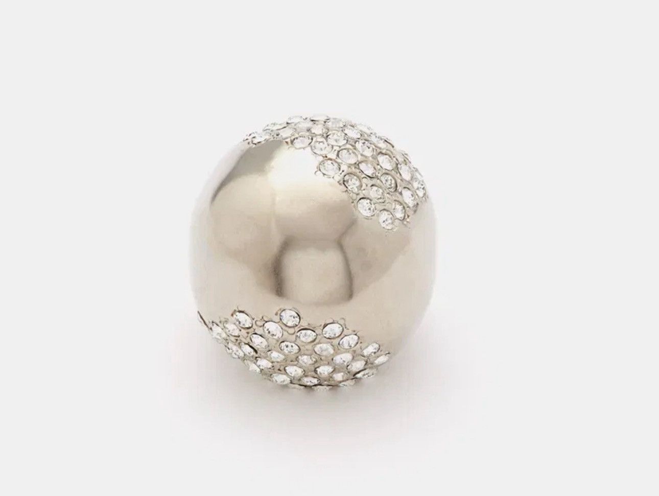 Saint Laurent Paris SAINT LAURENT Crystal-Embellished Ring Size ONE SIZE - 1 Thumbnail