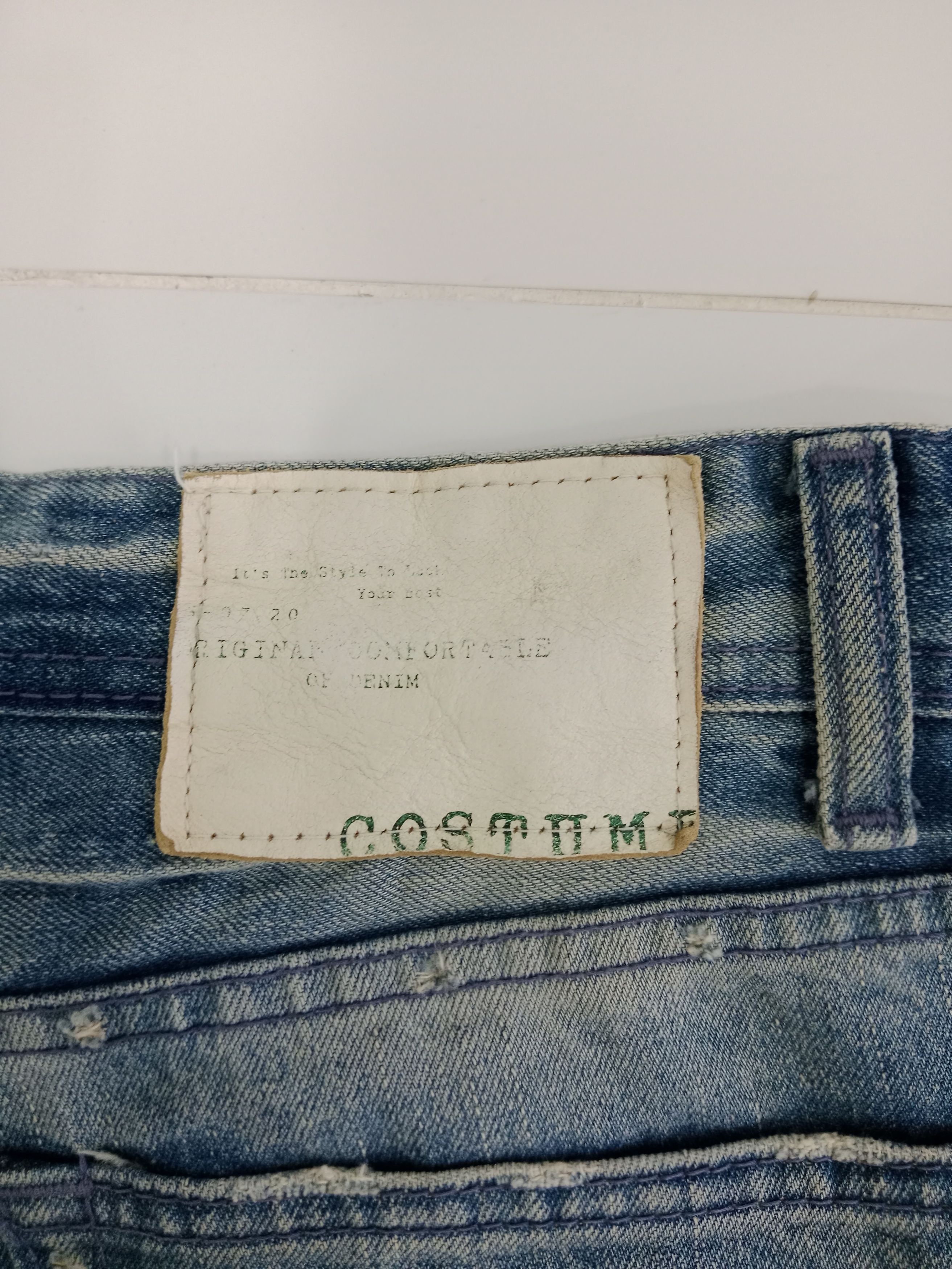 Japanese Brand Costume Distressed Jeans Blue Denim Korea Style Size US 31 - 12 Thumbnail