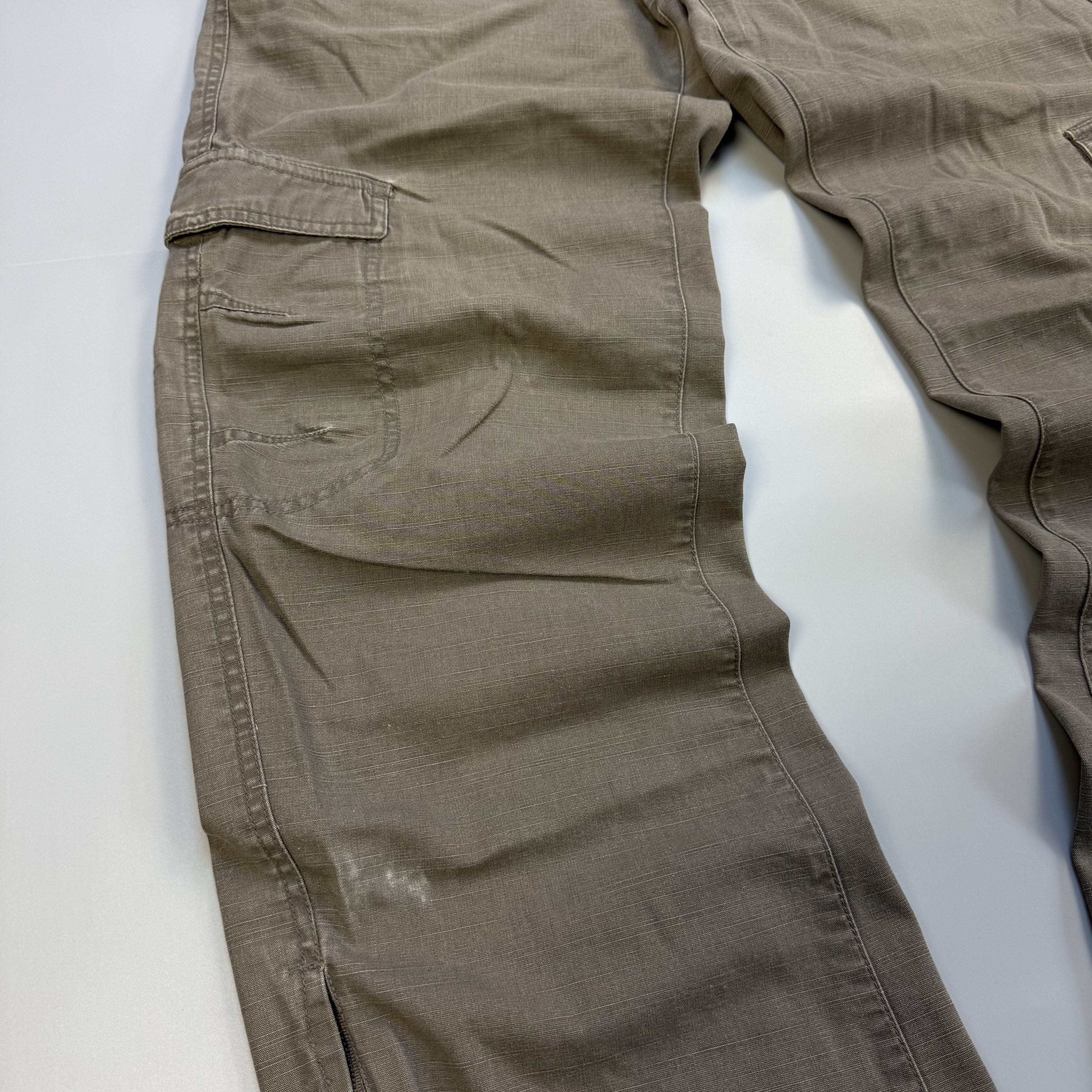 Nike × Vintage NIKE CARGO VINTAGE FADED PANTS KHAKI DIRTY DISTRESSED Y2K Size US 32 / EU 48 - 8 Thumbnail