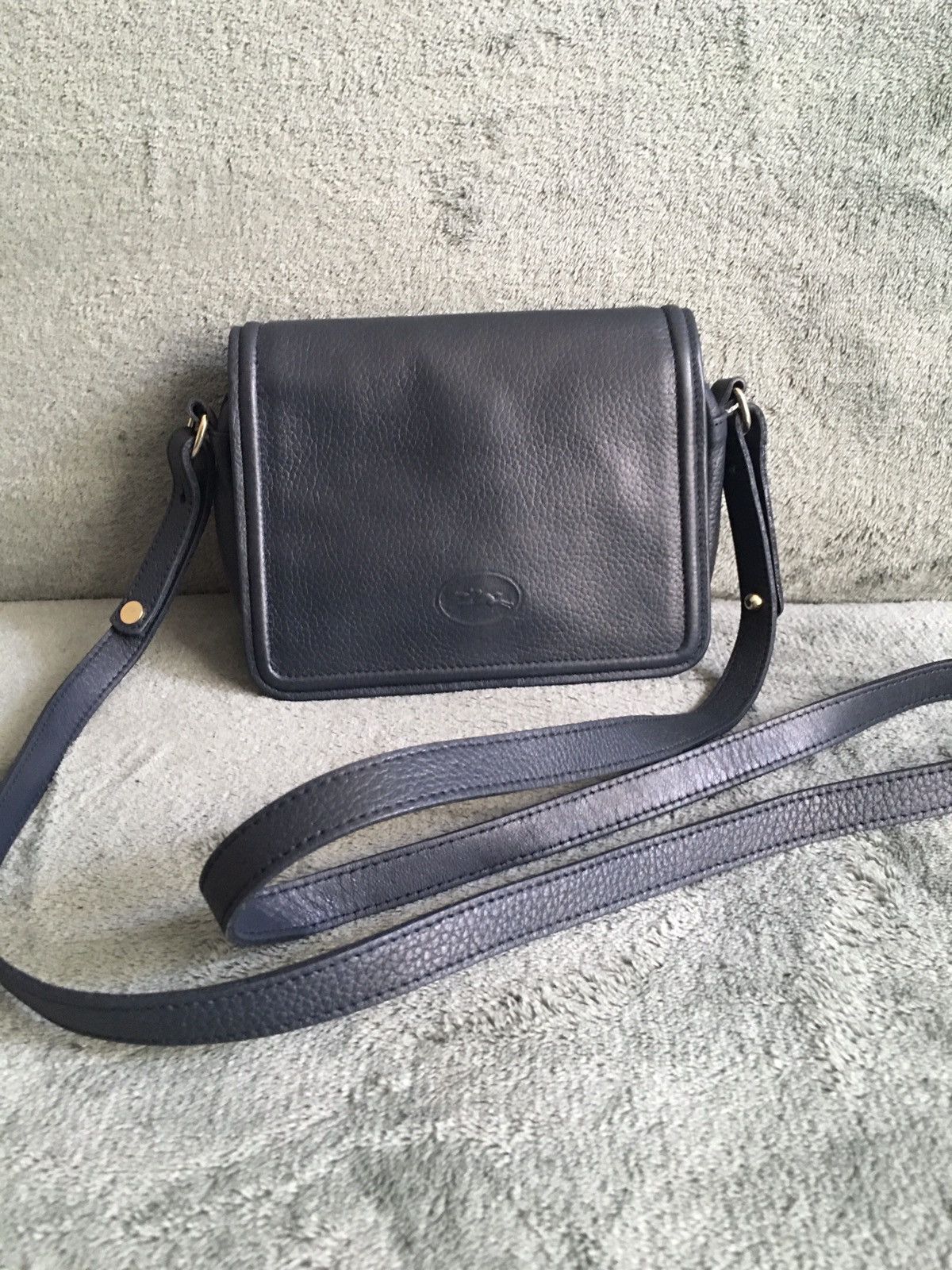 Longchamp Longchamp Paris Leather Navy Blue Shoulder Crossbody Bag Size ONE SIZE - 1 Thumbnail