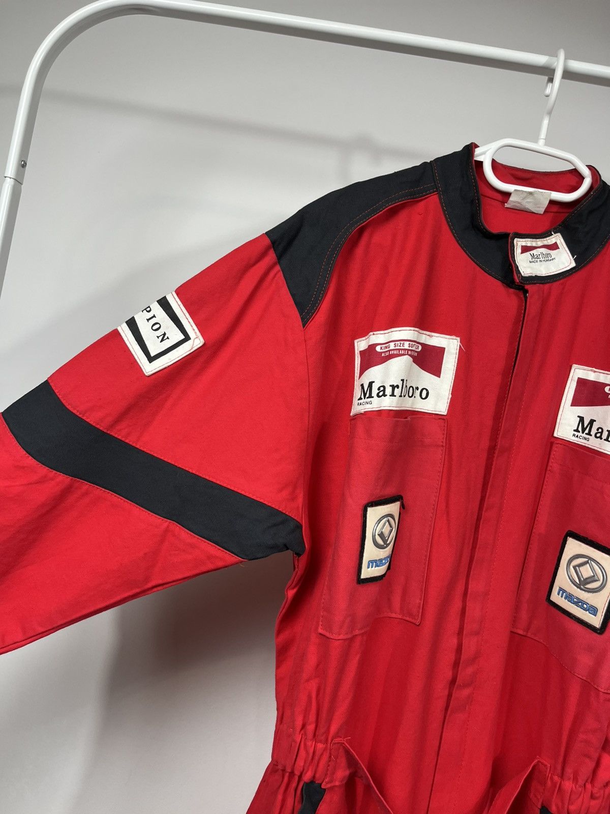 Marlboro Vintage Marlboro Racing Suit Coveralls Red Mazda Workwear Size US L / EU 52-54 / 3 - 12 Thumbnail