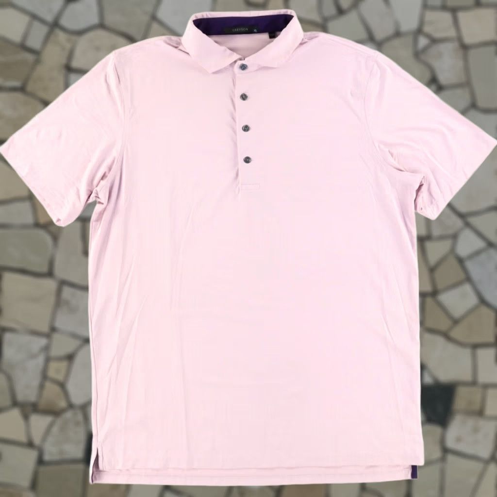 Vintage Greyson Cayuse High Stretch Nylon Solid Polo Shirt Pink Men's XL Size US XL / EU 56 / 4 - 1 Thumbnail