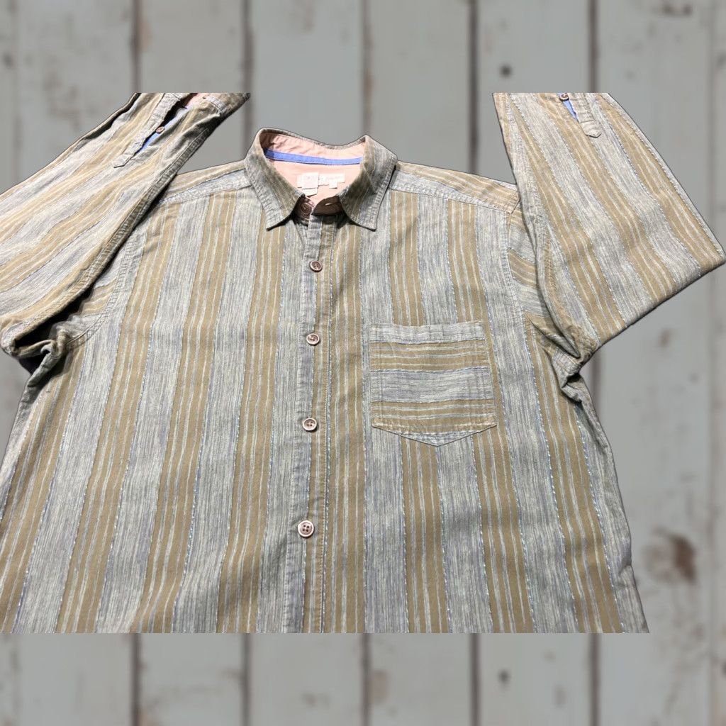 The Territory Ahead Territory Ahead Shirt Mens L Green Stripe Long Sleeve Casual Button-Up Size US L / EU 52-54 / 3 - 1 Thumbnail