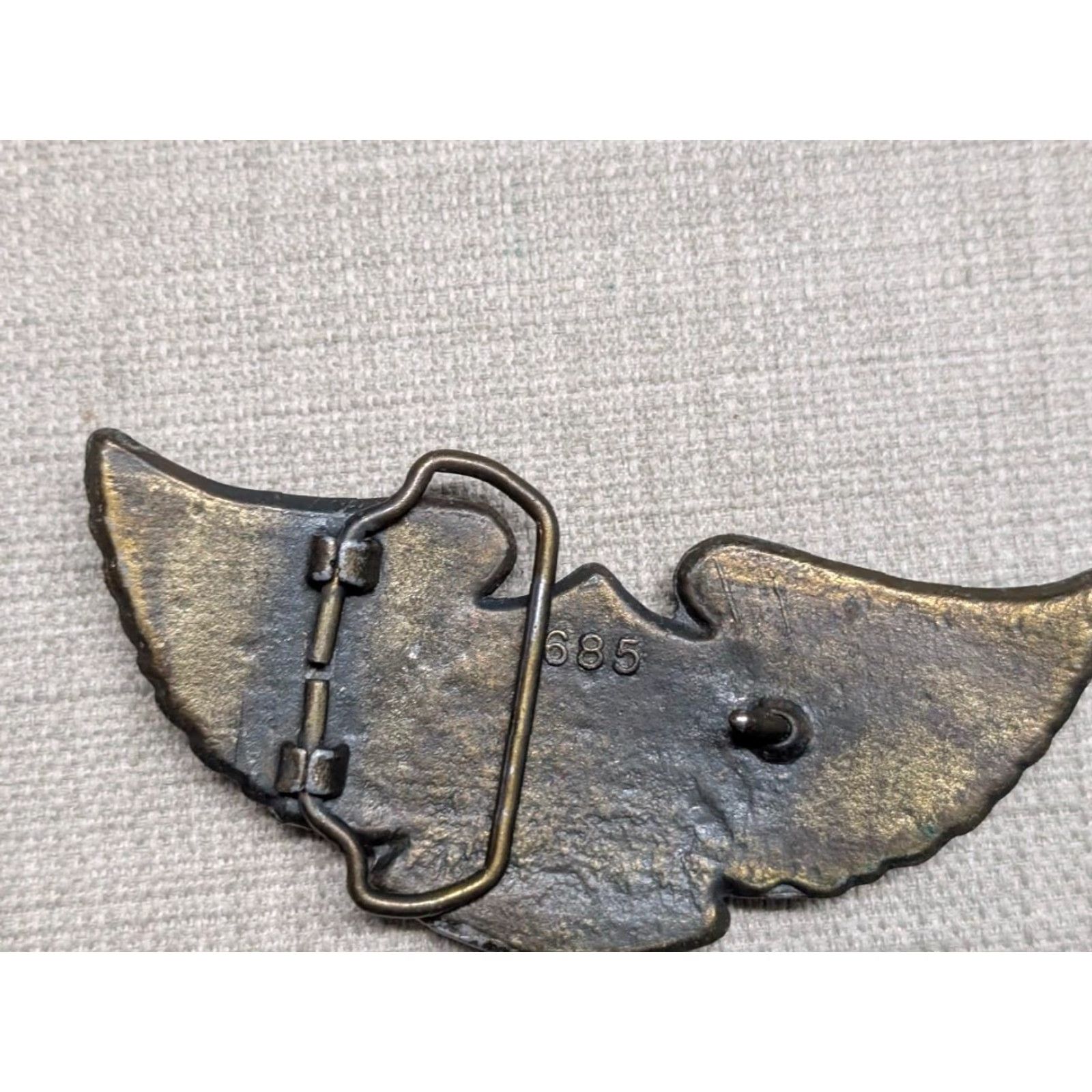 Honda VINTAGE Honda belt buckle Men Brass 4.5" x 2" fits 1.5" belt Western eaglewings 1970s Size ONE SIZE - 3 Thumbnail