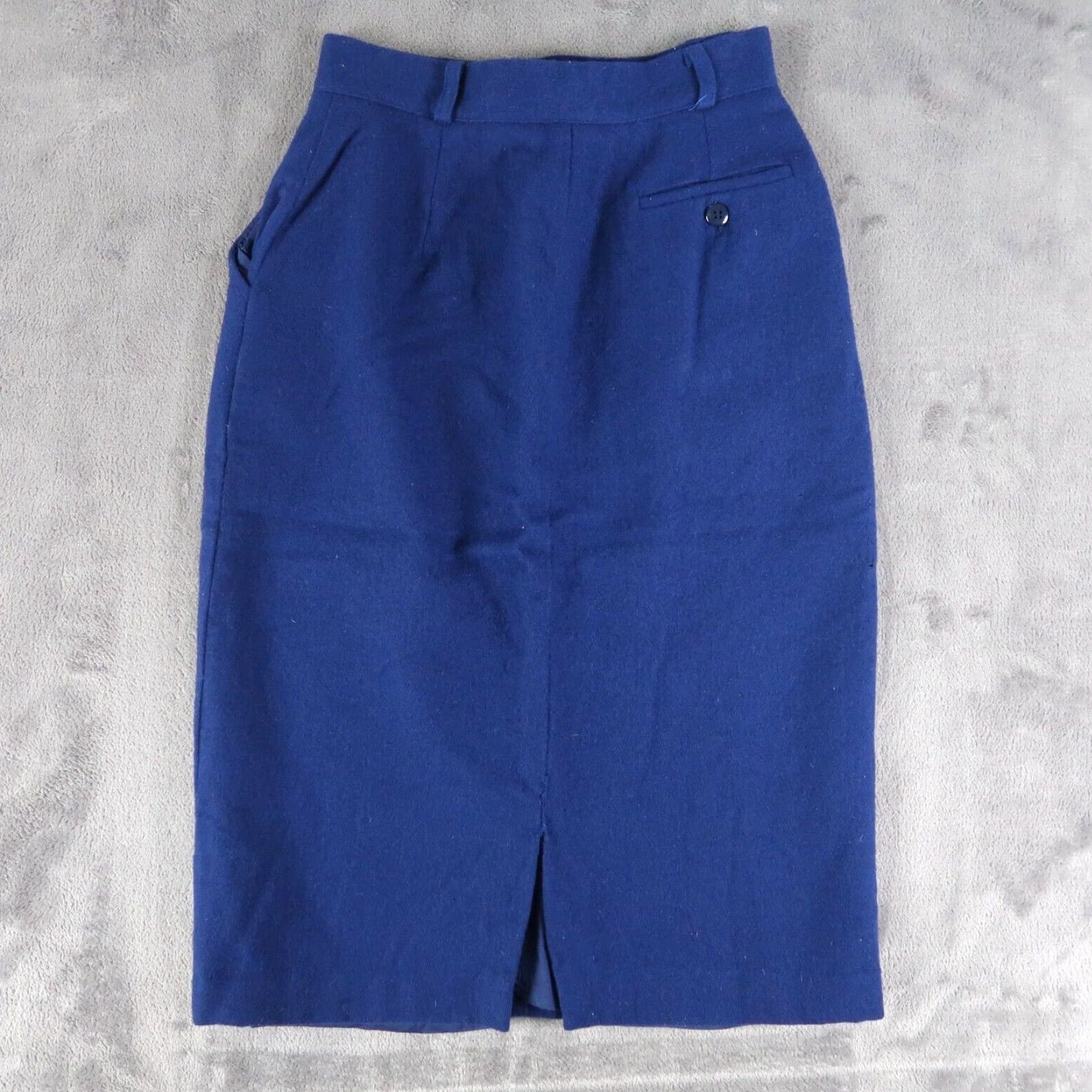 Kenzo VINTAGE 80s Kenzo Skirt Wool Mini Size 4 Blue Japan Made Size 27" / US 4 / IT 40 - 2 Thumbnail