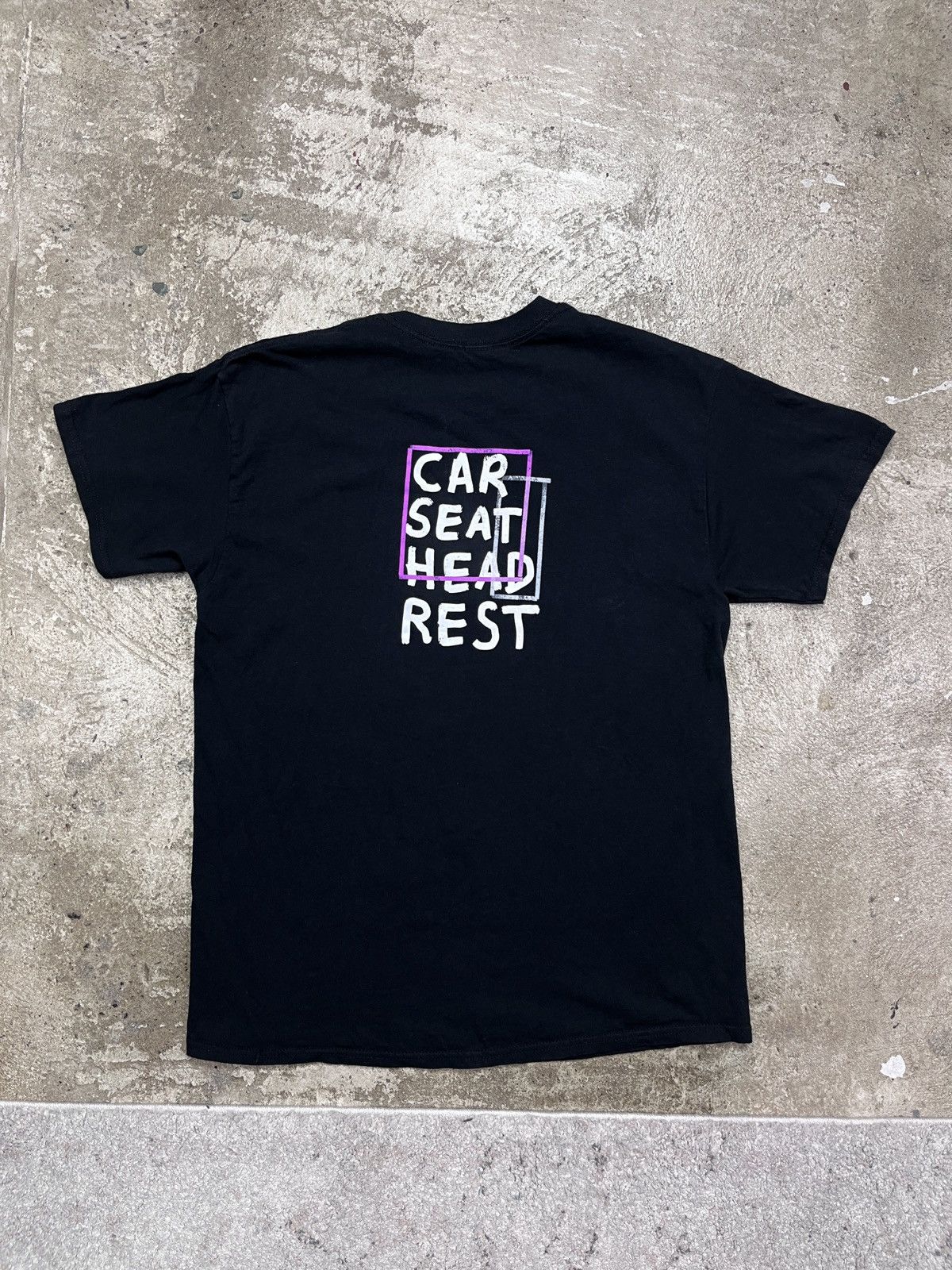 Vintage CAR SEAT HEADREST - MAKING A DOOR LESS OPEN RARE TEE - № 691 Size US L / EU 52-54 / 3 - 2 Thumbnail