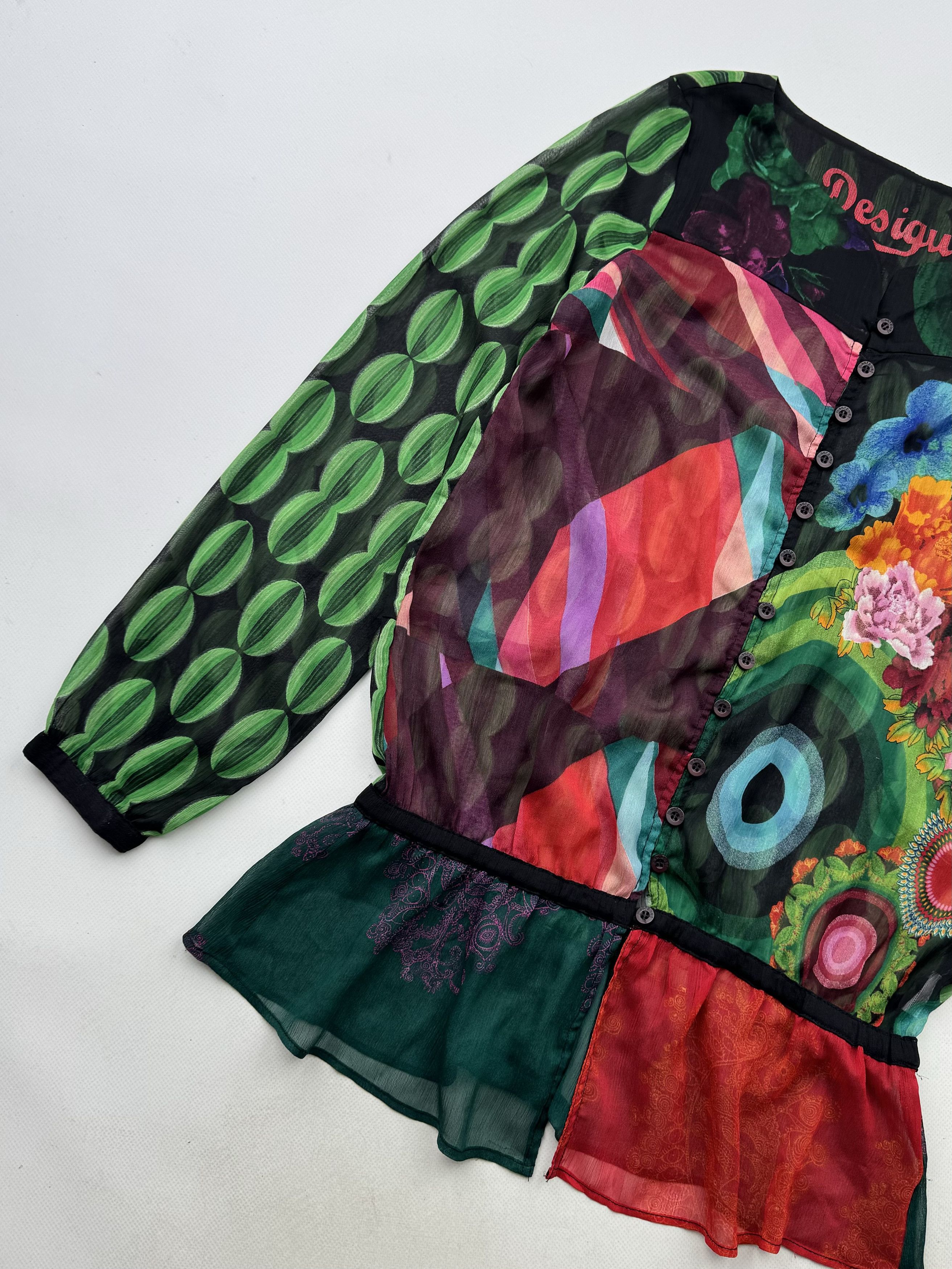 Desigual Desigual Printed Mesh Blouse (538) Size S / US 4 / IT 40 - 2 Thumbnail