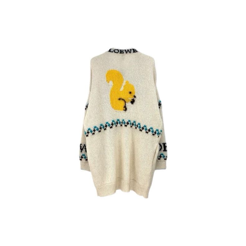 Loewe loewe Off-white Squirrel letter seahorse hair cardigan 2504 Size US M / EU 48-50 / 2 - 2 Thumbnail