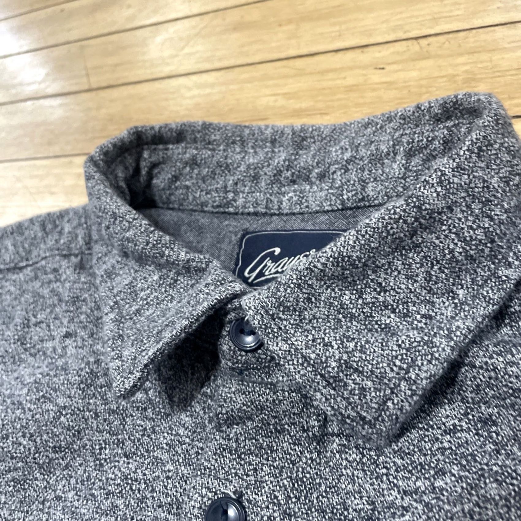 Grayers VINTAGE Grayers Heritage Flannel Shirt Men L Gray Knit Monochrome Streetwear Old Money Size US L / EU 52-54 / 3 - 6 Thumbnail