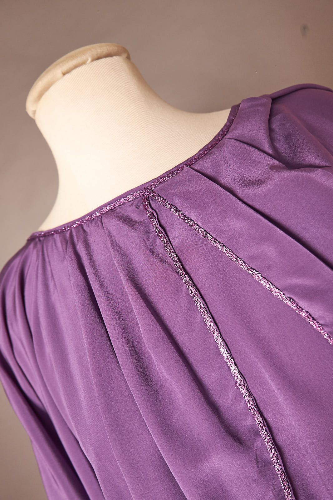 Vintage Vintage Purple Caped Shift Dress Size M / US 6-8 / IT 42-44 - 9 Thumbnail