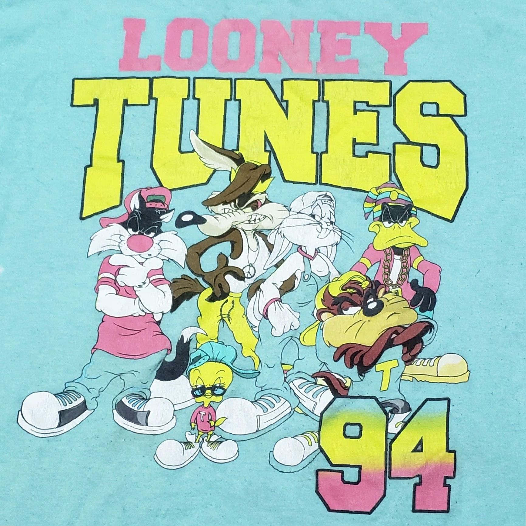 Vintage Looney Tunes Shirt Men’s S Small 94 Style Graphic Short Sleeve Retro Tee Blue 90s Mens Size US S / EU 44-46 / 1 - 2 Thumbnail