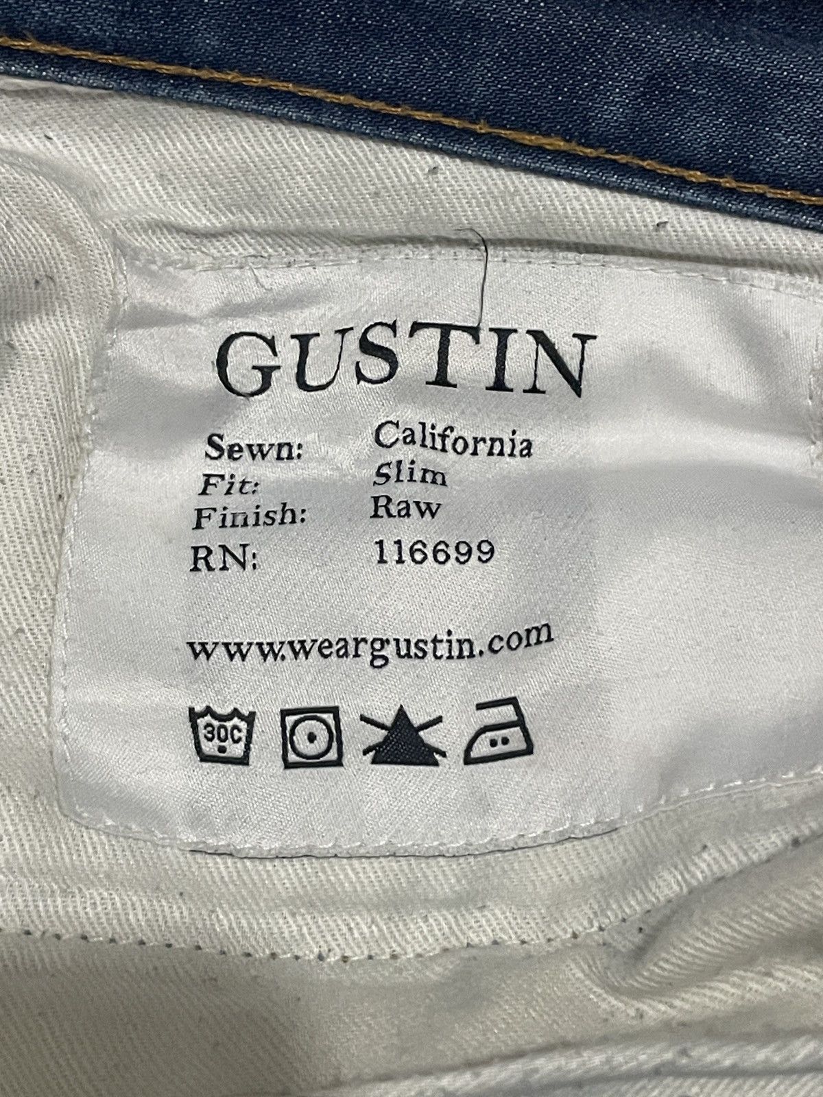 Gustin Gustin Selvedge Denim Jeans Natural Fade USA size 30 Size US 30 / EU 46 - 20 Thumbnail