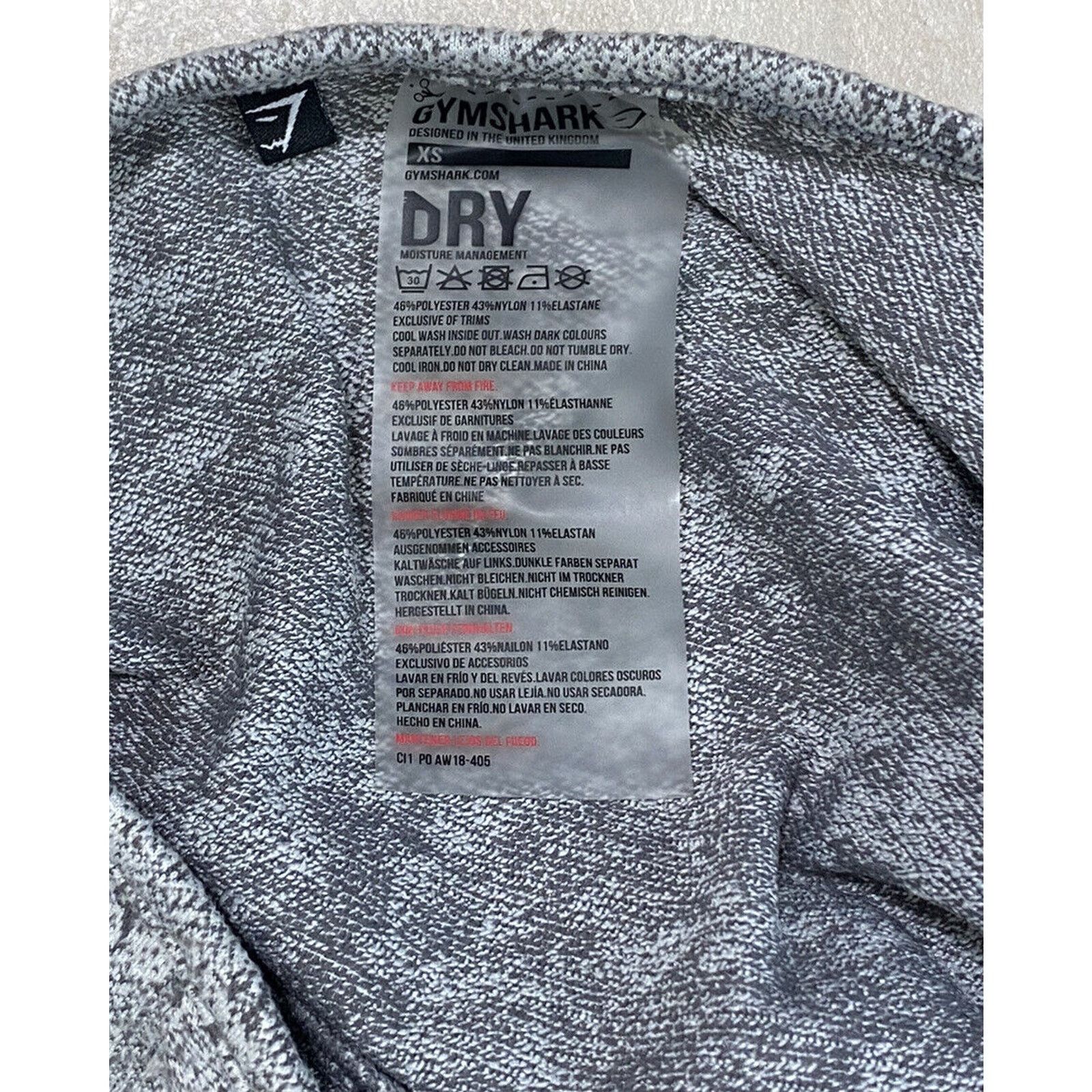Gymshark Gymshark Dry Long Sleeve Crop Top Shirt Khaki Marl XS Fleur Size XS / US 0-2 / IT 36-38 - 4 Thumbnail