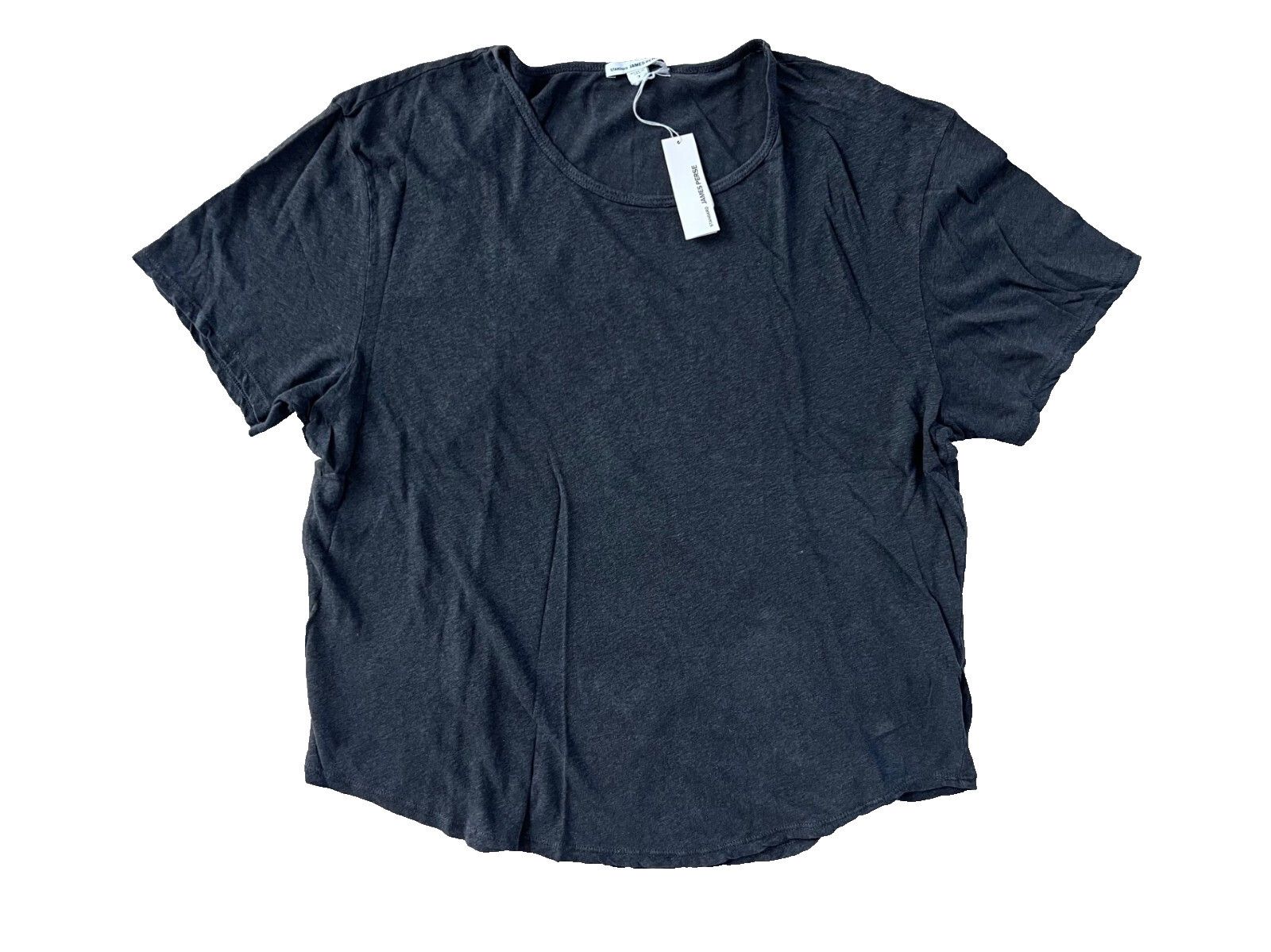 James Perse James Perse WHC3545 Linen Jersey Tee (CRP) Black ( 3 ) Size ONE SIZE - 2 Thumbnail