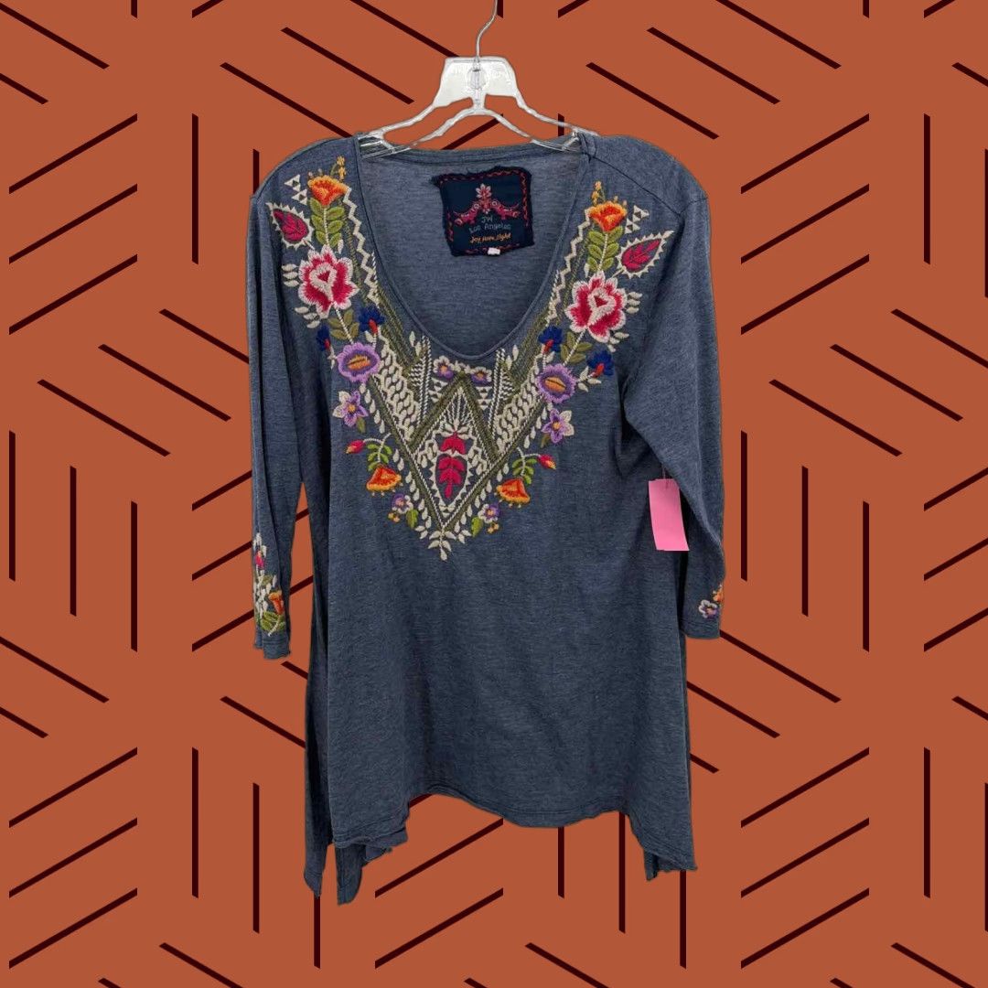 JW Los Angeles Blouse Medium Blue Tunic