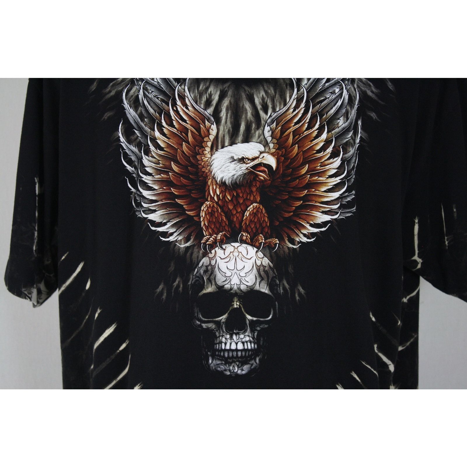 Liquid Blue × Vintage Survivors Y2K Eagle Skull Tie Dye Studded T Shirt 2XL Biker Size US XXL / EU 58 / 5 - 5 Thumbnail