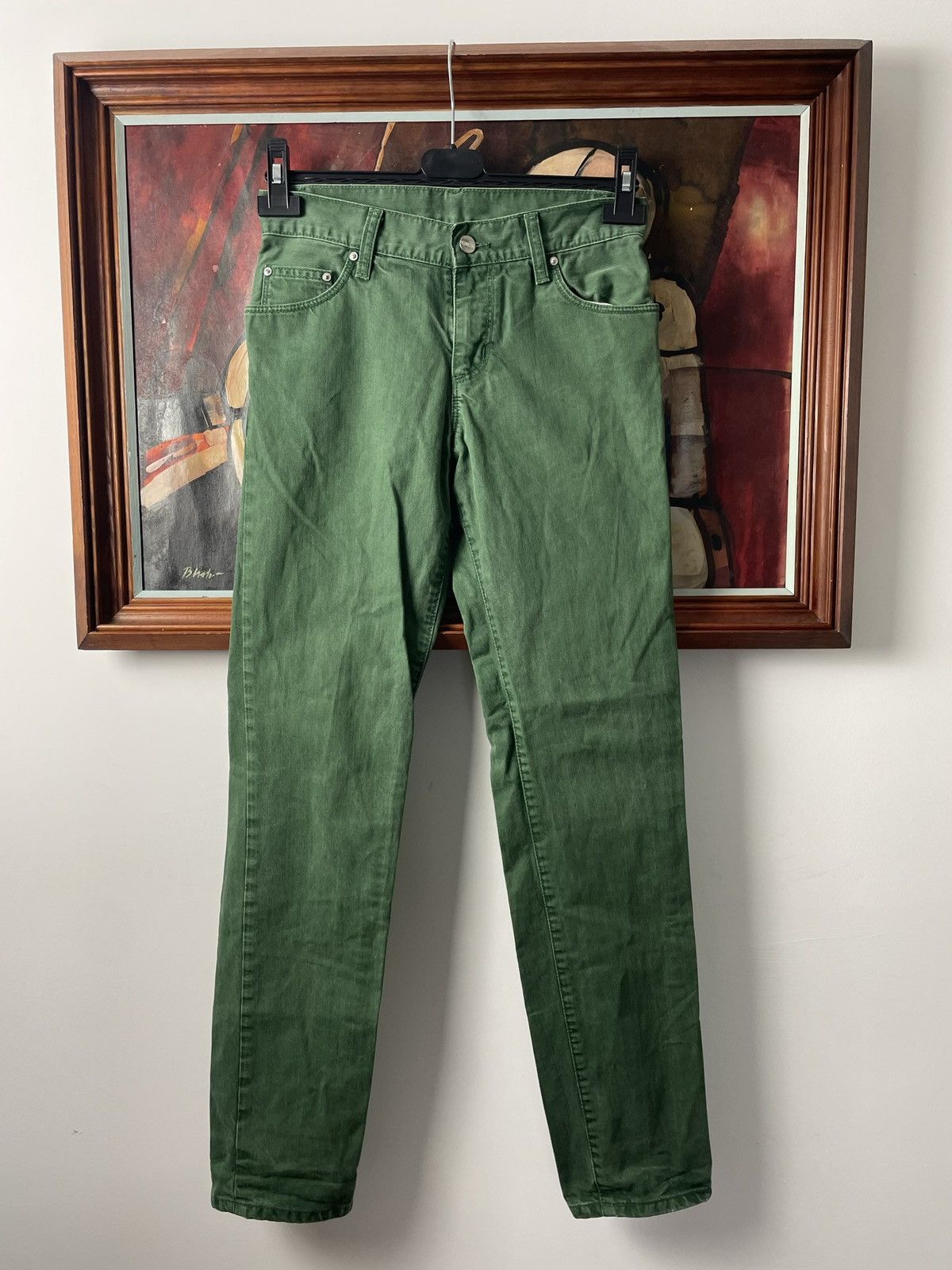 Carhartt ZIGGY Pant Green Denim Jeans Skate Workwear Y2k