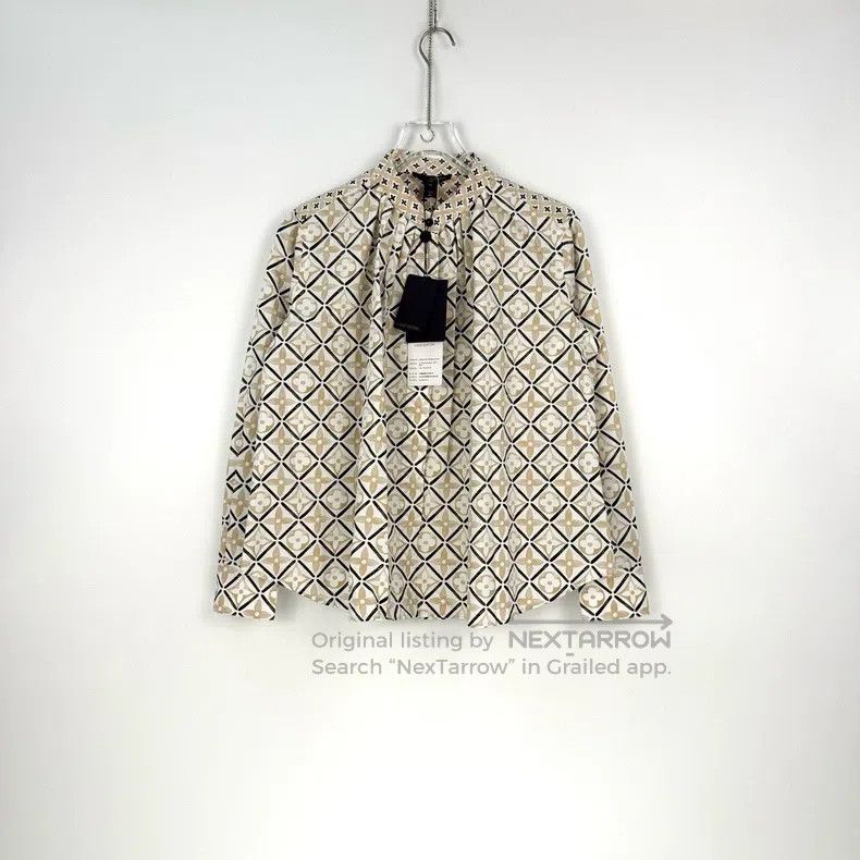 Louis Vuitton Louis Vuitton Beige full logo shirt Size XS / US 0-2 / IT 36-38 - 3 Thumbnail