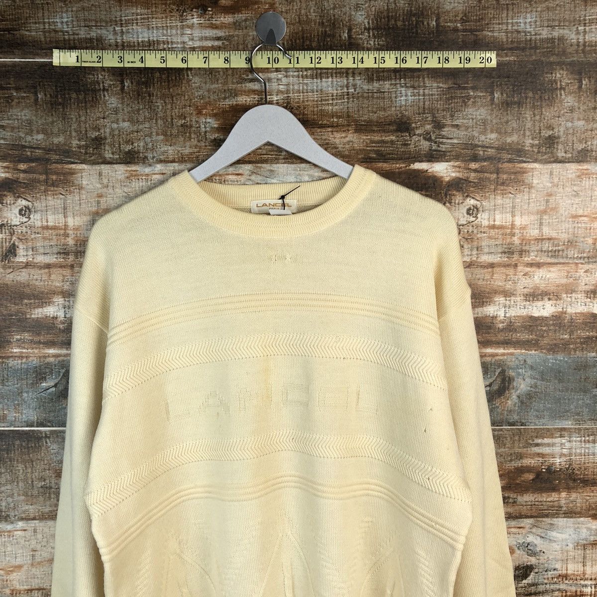 Lancel Lancel Paris vintage Cream Knitwear #A1833 Size US M / EU 48-50 / 2 - 5 Thumbnail