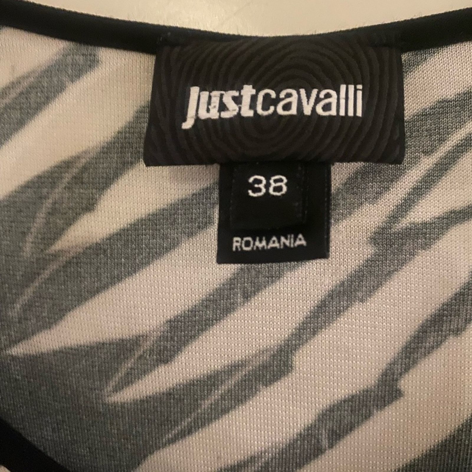 Just Cavalli Just Cavalli Winged Bodycon Dress SZ. 38 Black White Size S / US 4 / IT 40 - 5 Thumbnail