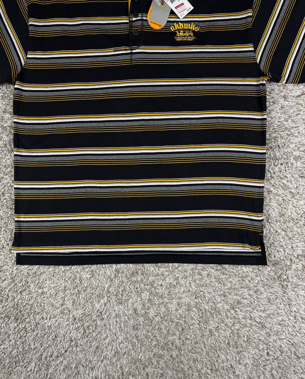 Akademiks Akademiks Y2K Polo Shirt 3XL Black Striped Hip Hop Skate Size US XXL / EU 58 / 5 - 3 Thumbnail