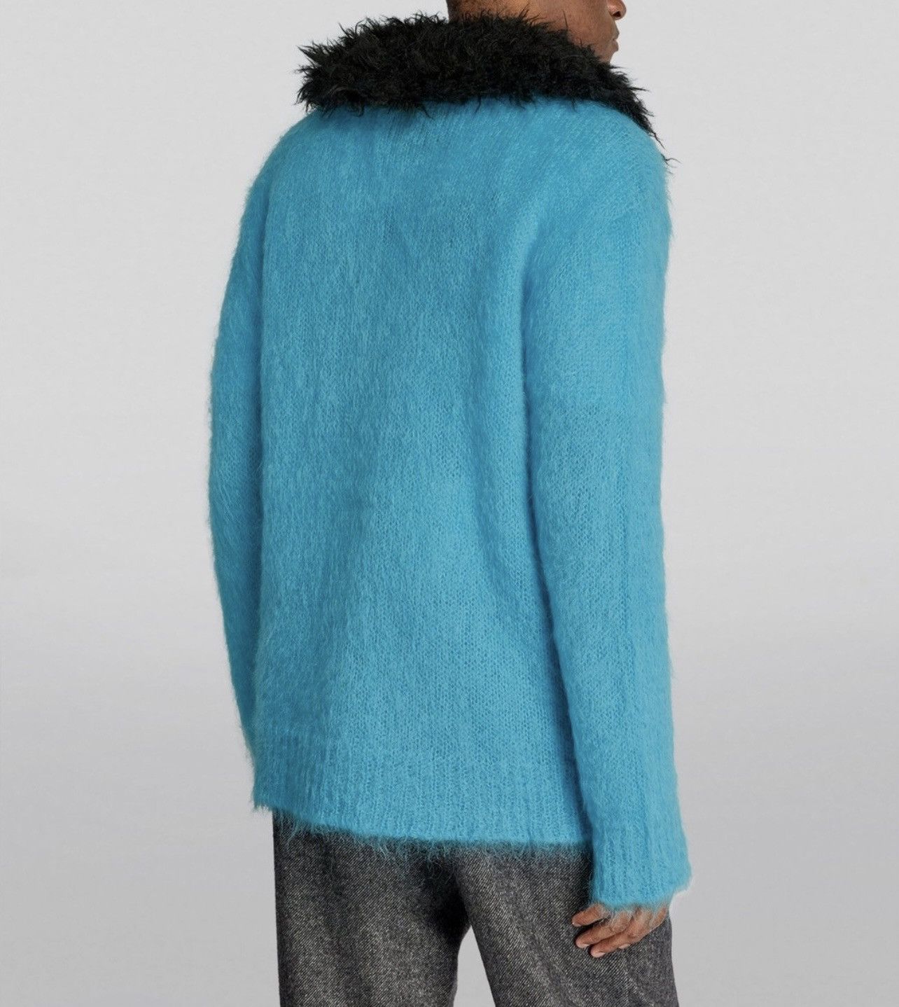 Marni Marni Fuzzy Wuzzy Mohair Cardigan Turquoise NWT Size US L / EU 52-54 / 3 - 2 Thumbnail