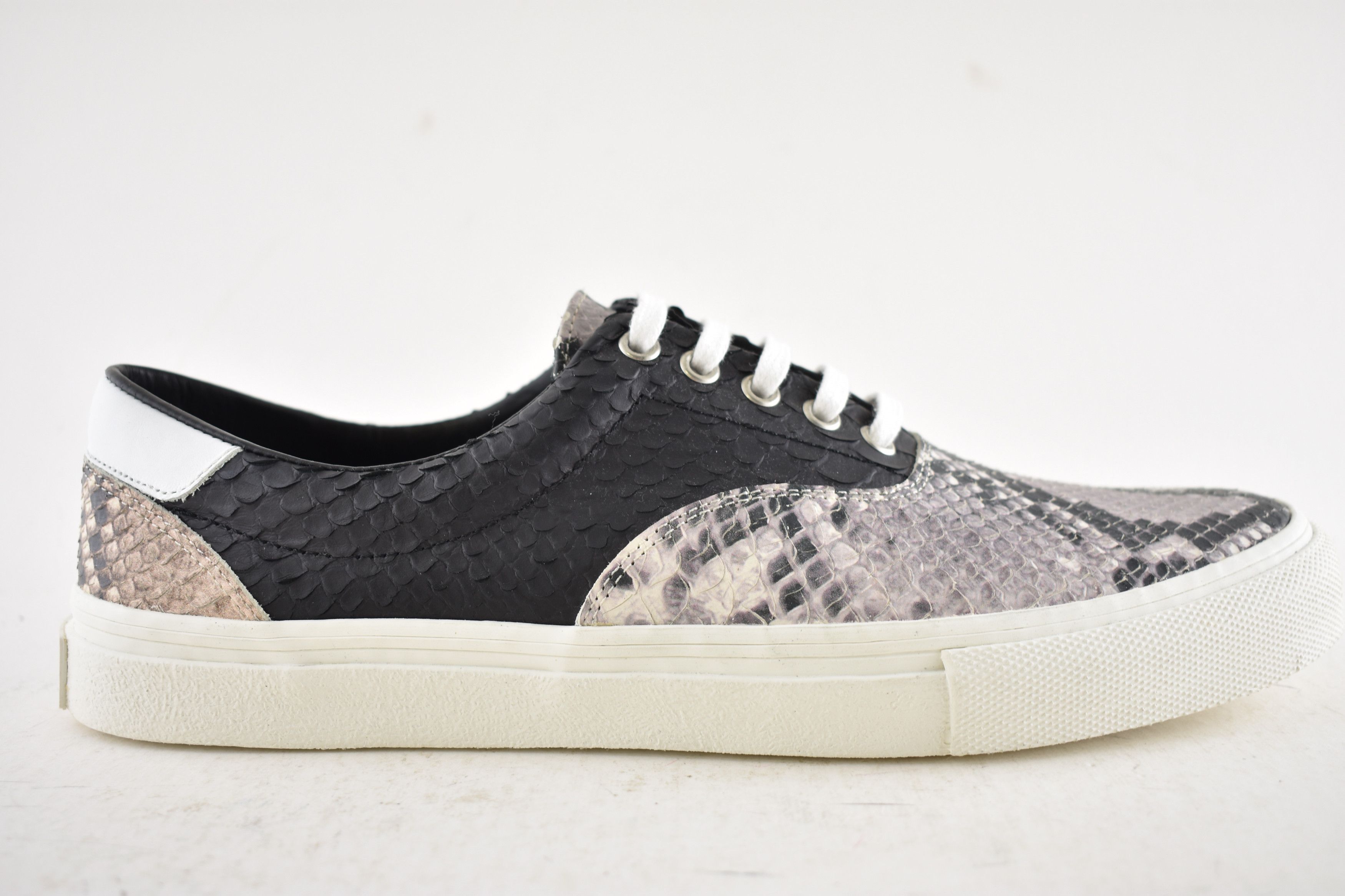 Amiri Amiri Python Snakeskin Lace Up Tie Low Top Sneakers 44 11 Size US 11 / EU 44 - 2 Thumbnail