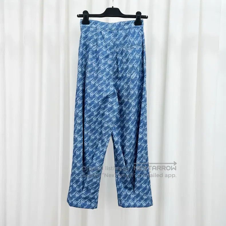 Fendi Fendi Blue all-over print letter denim jeans Size 42" / US 20 - 2 Thumbnail