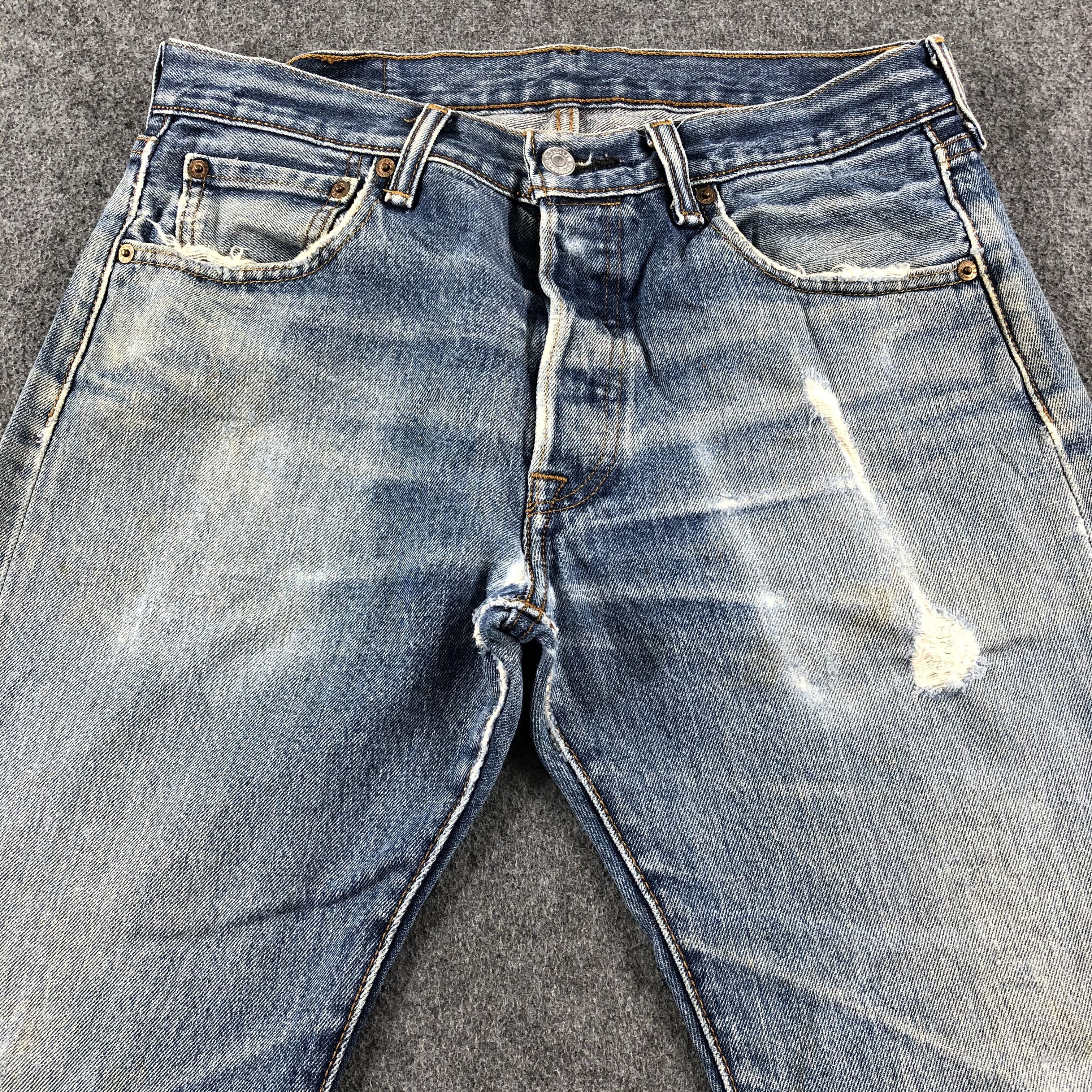 Levi's Vintage Blue Wash Levis 501 Jeans-J2371 Size US 31 - 3 Thumbnail