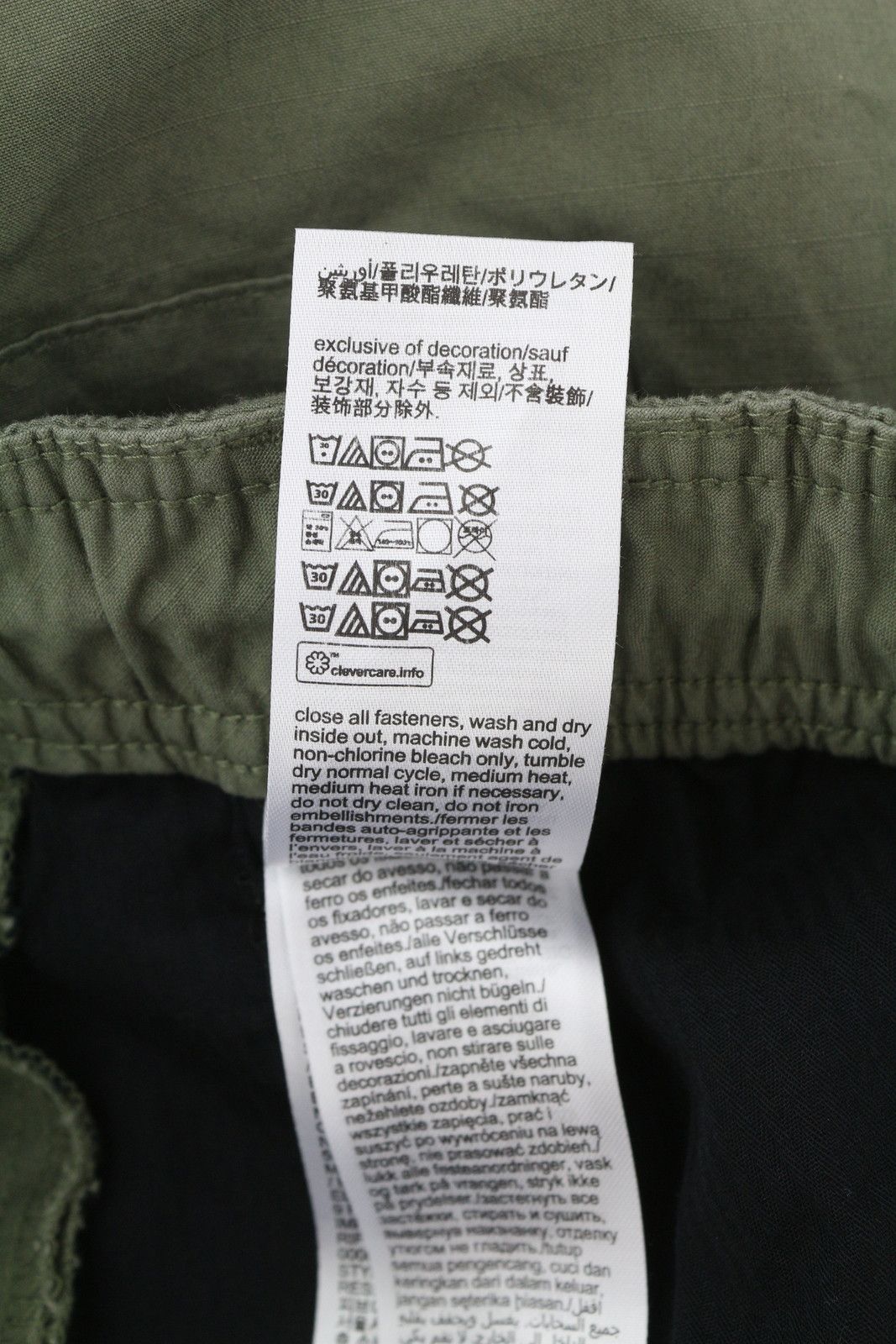 Calvin Klein ESSENTIAL REGULAR XS Green Cargo Waist Logo Trousers 85166 Size US 31 - 9 Thumbnail