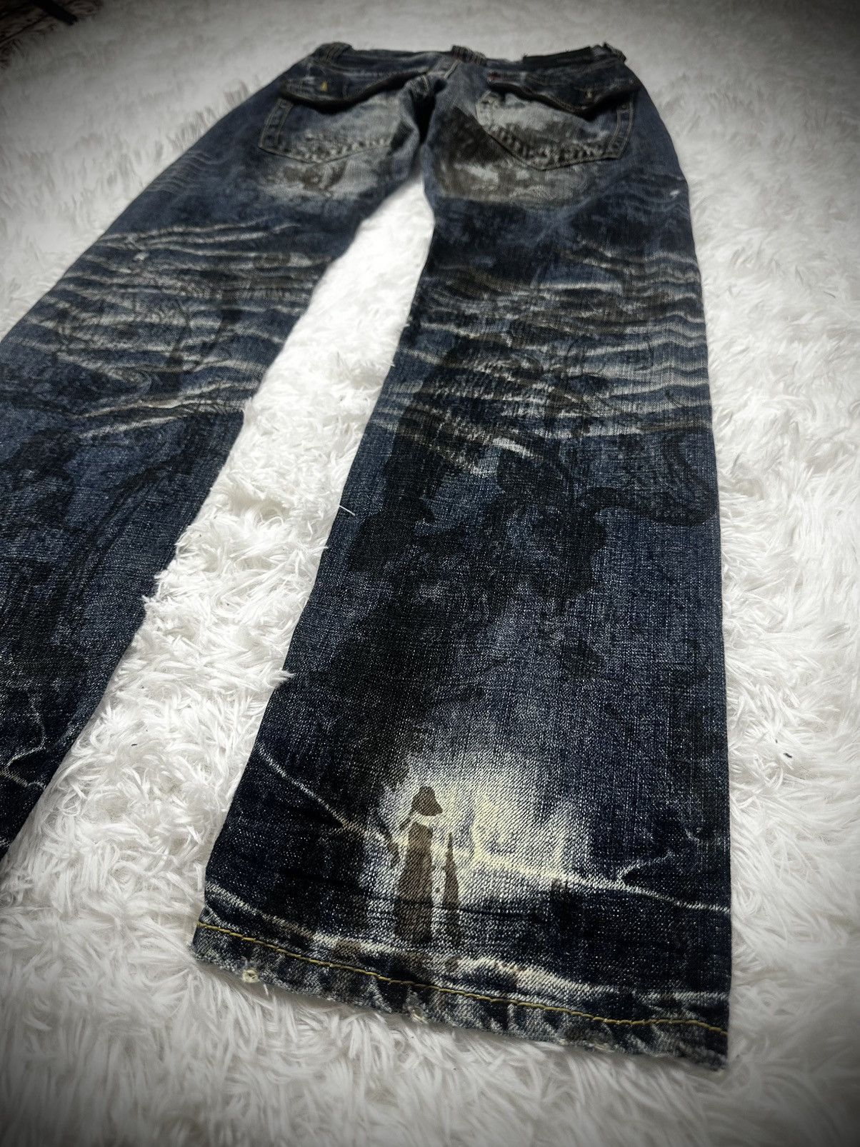 Japanese Brand 💥rare💥 japanese brand urvanation whiskers punk poem jeans Size US 30 / EU 46 - 9 Thumbnail
