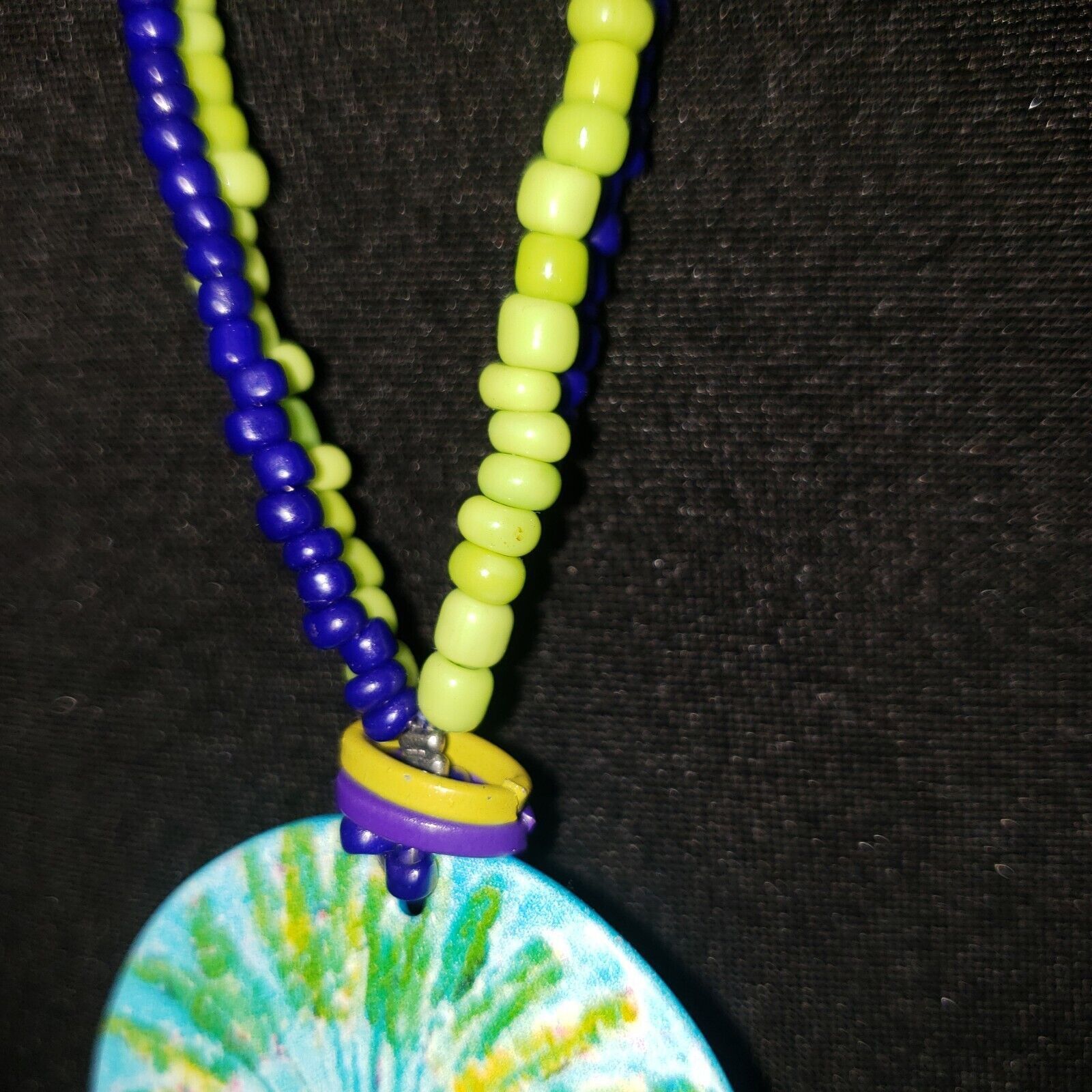 Camper Hand-painted Camper Themed Necklace 21 Inch Drop Shell Size ONE SIZE - 6 Thumbnail