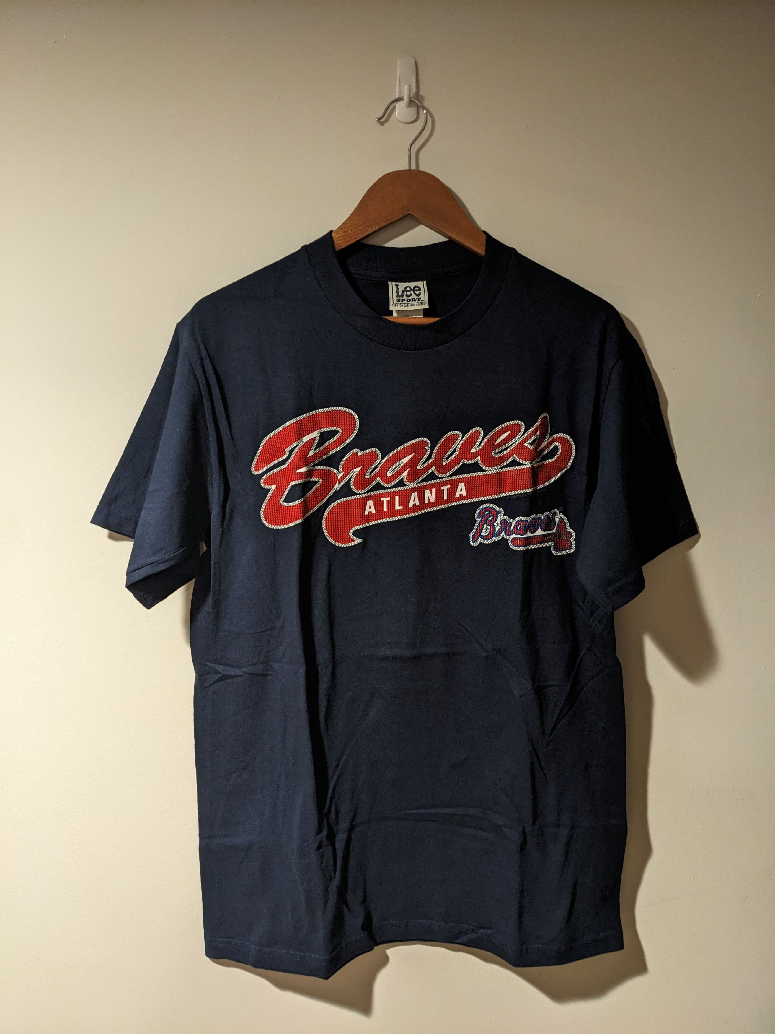 MLB × Vintage Vintage 2001 Atlanta Braves Lee Sport Blue Medium T-Shirt Size US M / EU 48-50 / 2 - 1 Thumbnail
