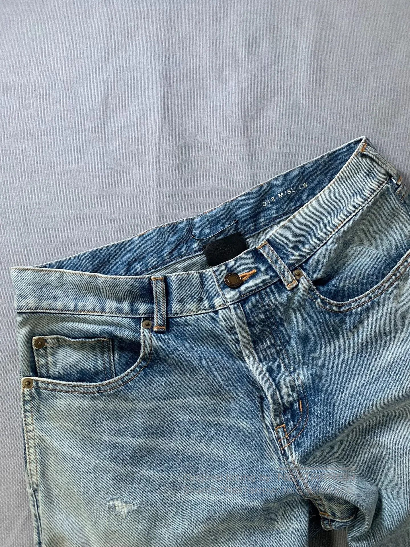 Saint Laurent Paris SAINT LAURENT SLP Washed Distressed Jeans. Size US 31 - 3 Thumbnail