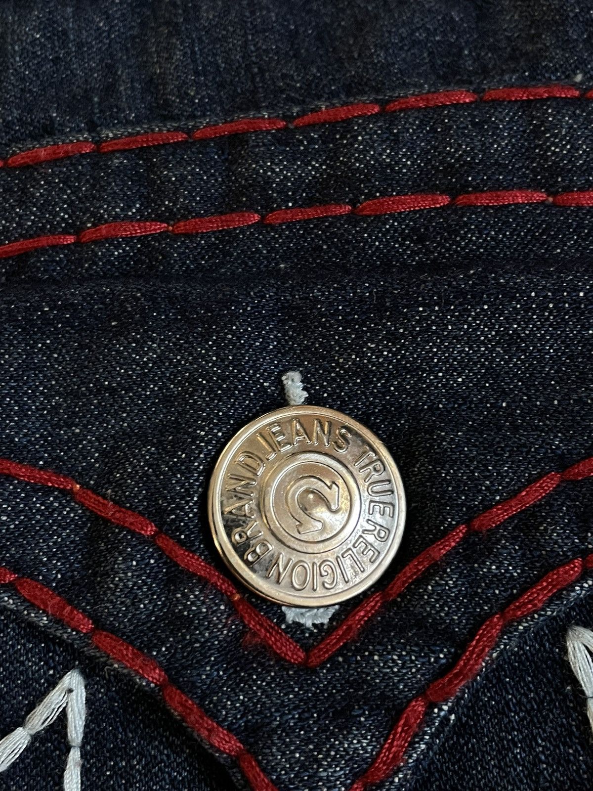 True Religion Vintage Y2K True Religion Super T Denim Jeans 00’s RARE Size US 33 - 6 Thumbnail