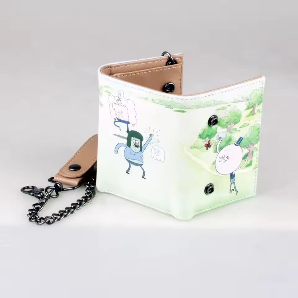 Japanese Brand Triple-Fold Cartoon PU Leather Wallet With Chain Size ONE SIZE - 4 Thumbnail