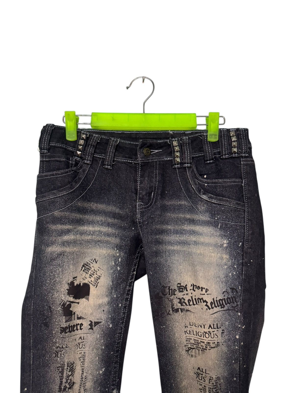 Japanese Brand PUNK DESIGN ANARCHY WINGS EMBROIDED FLARE LGB STYLE RARE Size US 32 / EU 48 - 2 Thumbnail