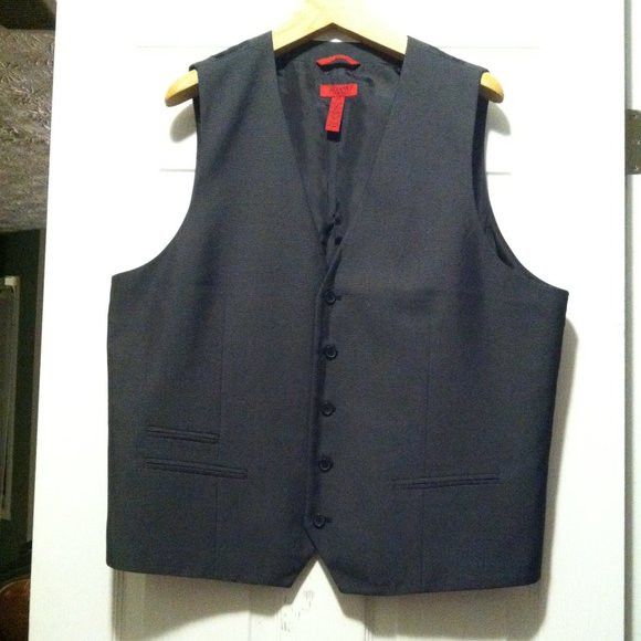 Alfani ALFANI MEN'S NEW CHARCOAL 70%POLYESTER 30%RAYON VEST XXL Size US XXL / EU 58 / 5 - 3 Thumbnail