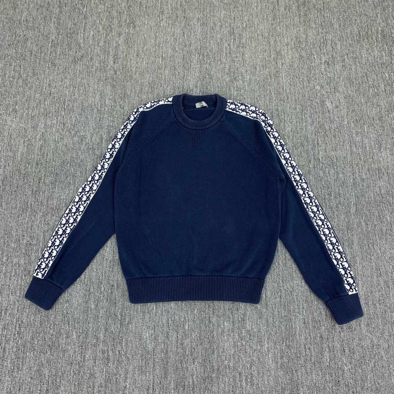 Dior Dior Blue Side Logo Monogram Sweater Size US M / EU 48-50 / 2 - 1 Thumbnail