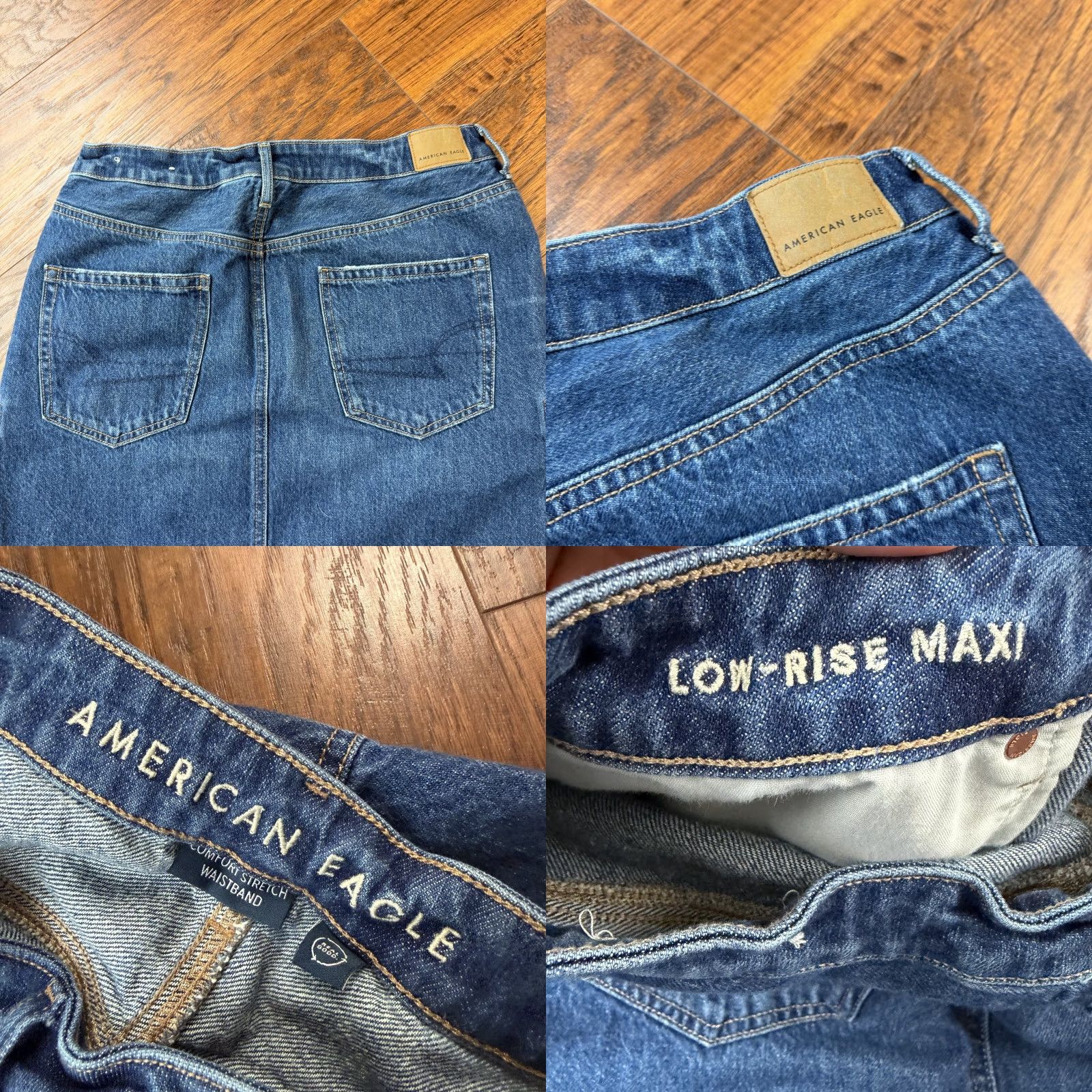 American Eagle Outfitters American Eagle Outfitters Jeans Skirt Womens 12 Low Rise Dark Wash Denim Midi Maxi Slit Pockets Blue Regular 31x34 Size 34" / US 12 / IT 48 - 9 Thumbnail