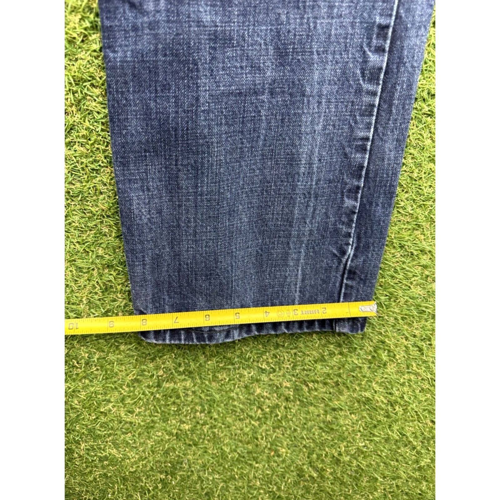 Levi's Levi's 527 Jeans Mens 36x34 Bootcut Dark Wash Distressed Denim 5-Pocket Regular Blue Leather Logo Belt Loops USA Western Workwear Size US 36 / EU 52 - 7 Thumbnail
