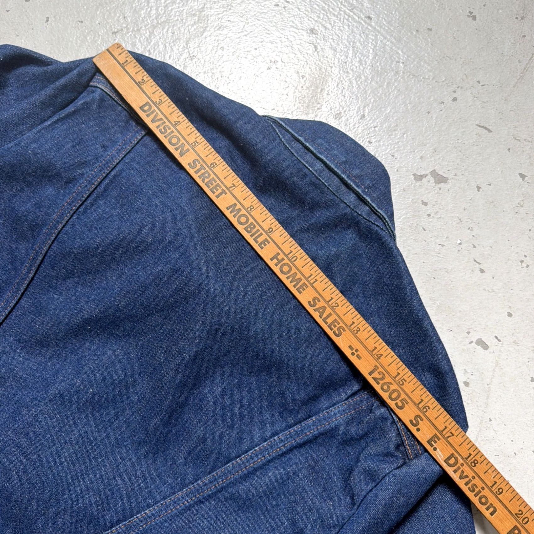 Wrangler VINTAGE Wrangler Jacket Main Selling Point Denim Trucker Ranch USA Made 40 Men Blue Denim 80s 70s Workwear Cowboys Mens Size US XXS / EU 40 - 8 Thumbnail