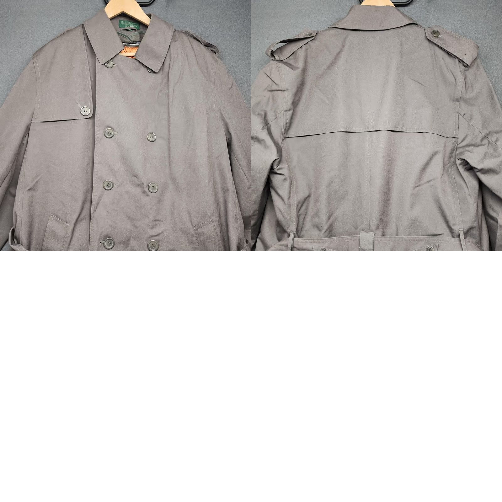 Doublet VINTAGE Hill & Archer Trench Coat Mens 42R Gray Double Breasted Belted Liner Coat Size US XS / EU 42 / 0 - 9 Thumbnail
