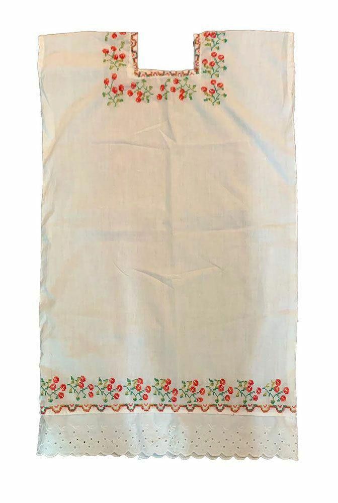 Designer New White Hand Made Punta Cruz Embroidered Dress L Size L / US 10 / IT 46 - 5 Thumbnail