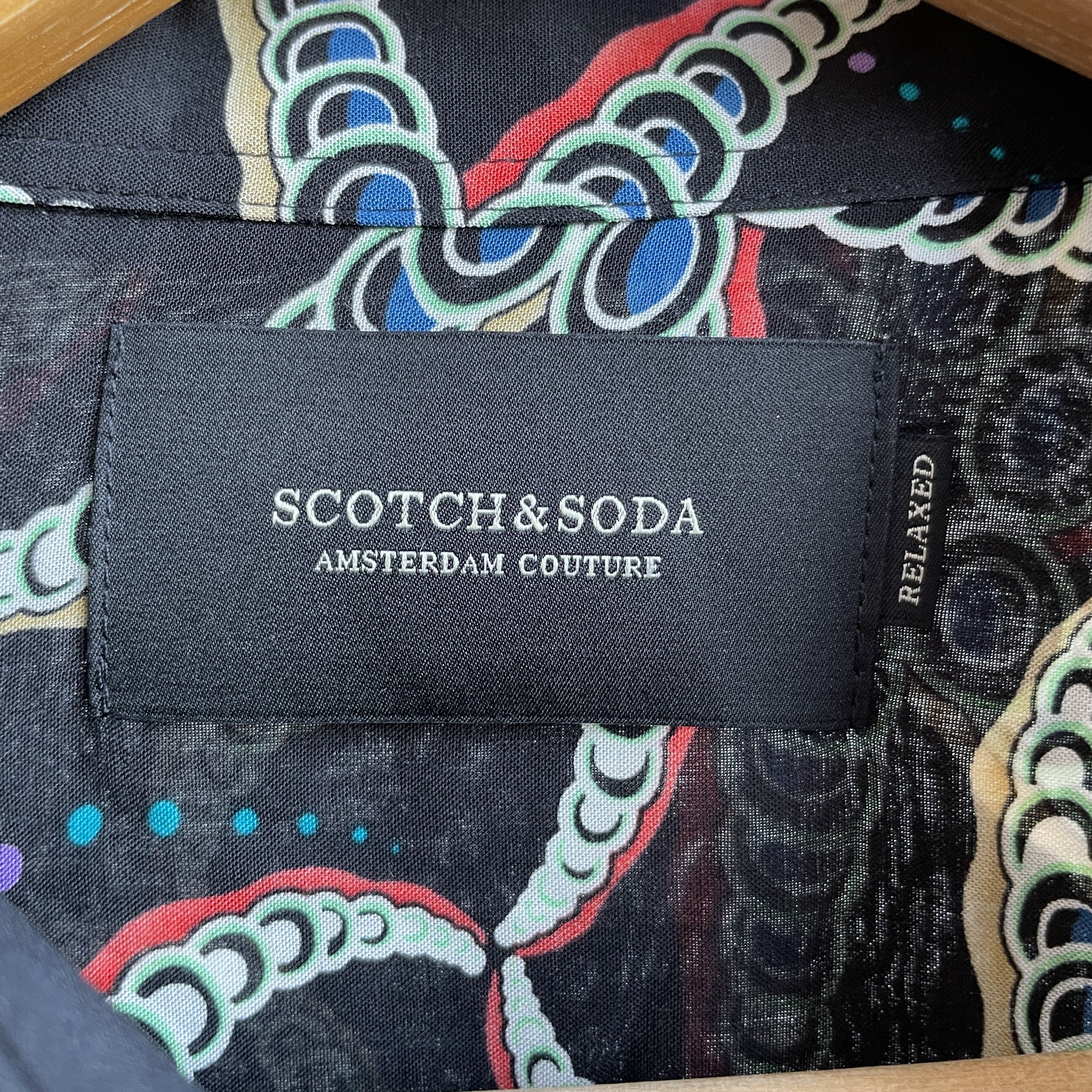 Scotch & Soda Scotch & Soda Printed Relaxed Fit Viscose Shirt Size XL Size US XL / EU 56 / 4 - 6 Thumbnail